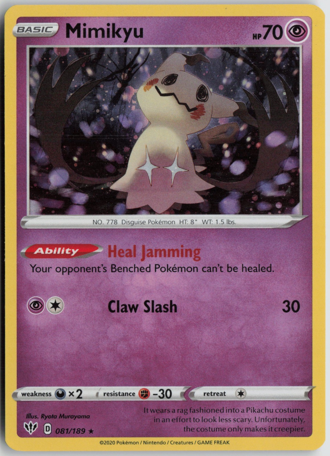 Mimikyu – (Cosmos Holo) Promo Holo Miscellaneous Cards 081/189 LP Ryota Murayama