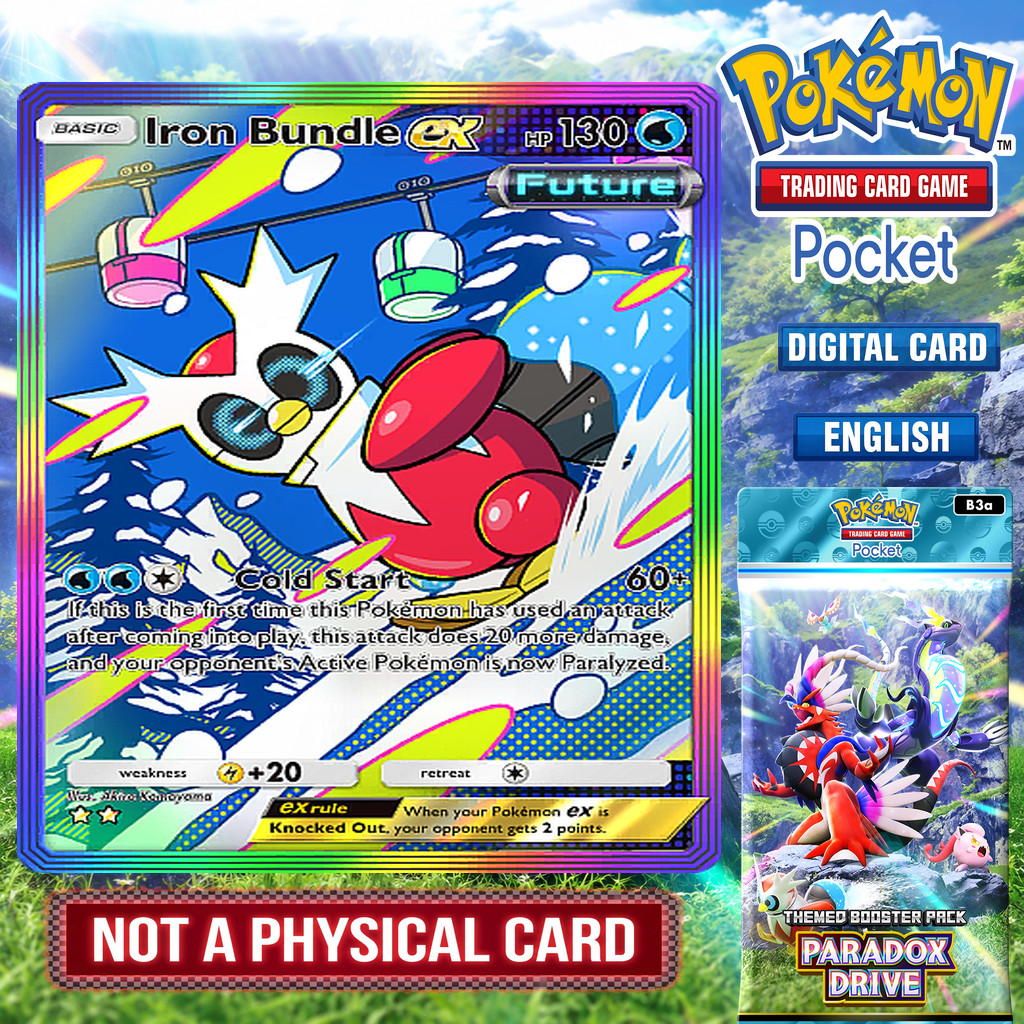 Pokemon TCG Pocket – Iron Bundle EX RR (Rainbow Rare) from PARADOX DRIVE