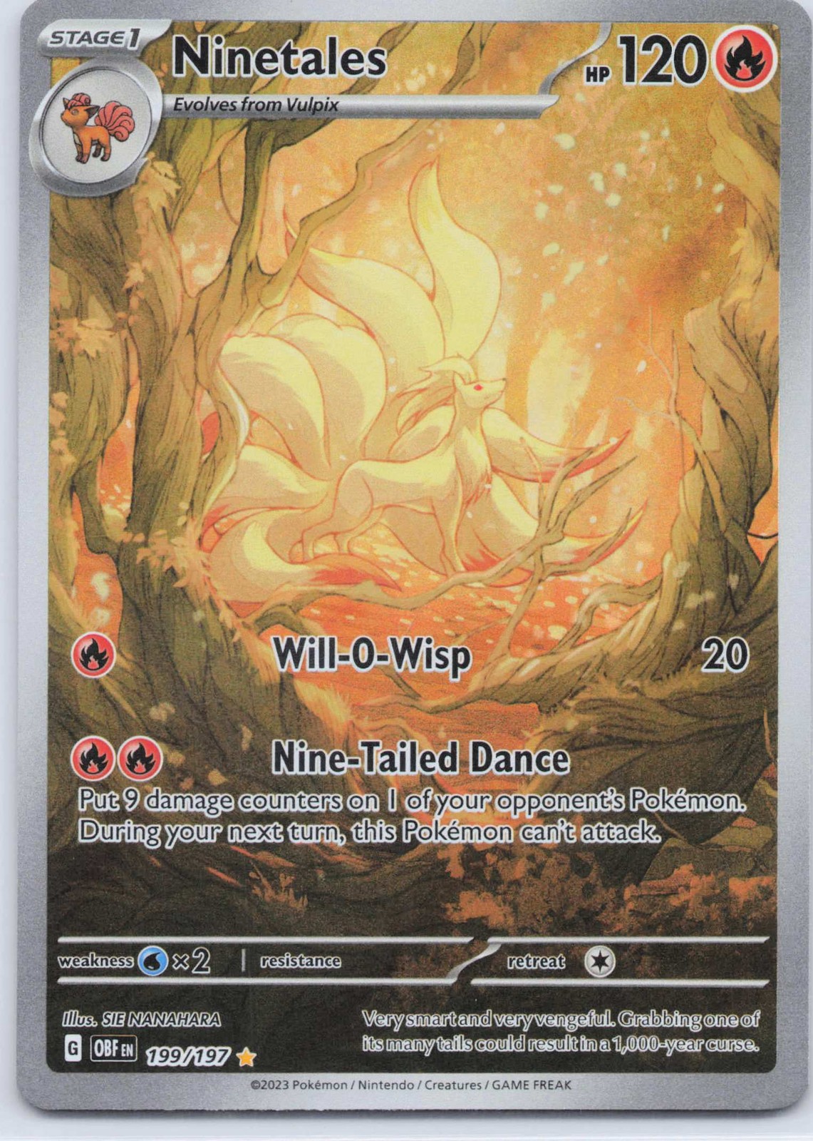 SV03: Obsidian Flames #199/197 Ninetales -199/197