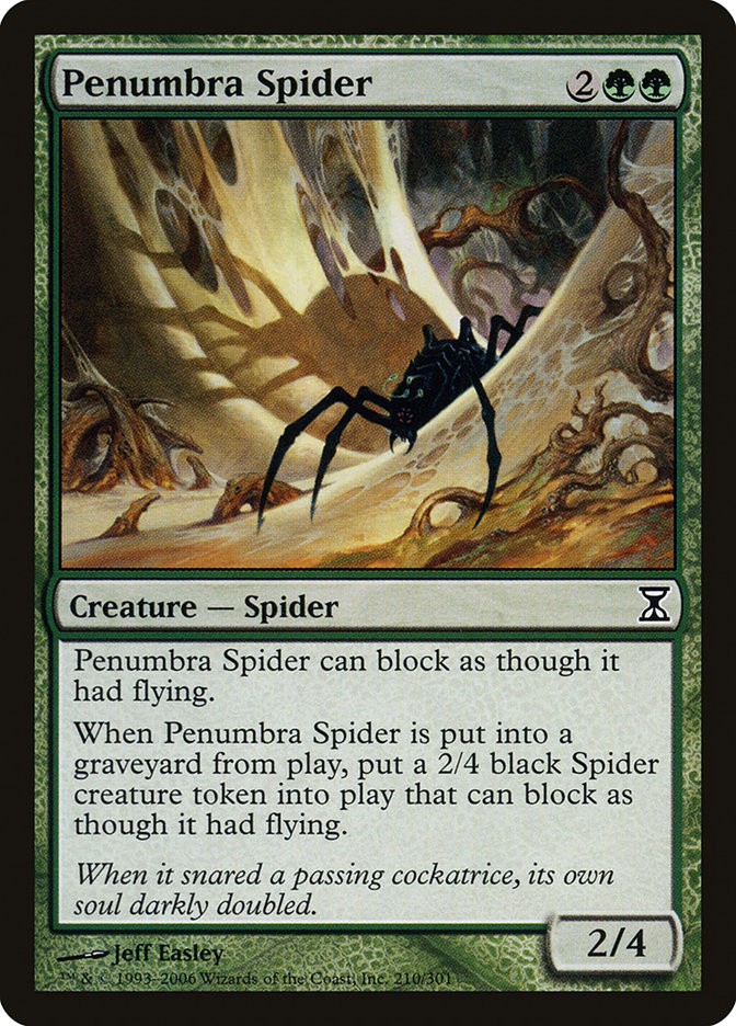 MTG Magic the Gathering Penumbra Spider (210/301) Time Spiral LP