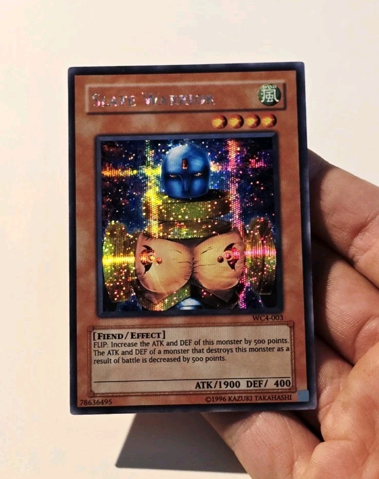 Yugioh Slate Warrior Card WC4-003 Prismatic Secret Rare Promo NM