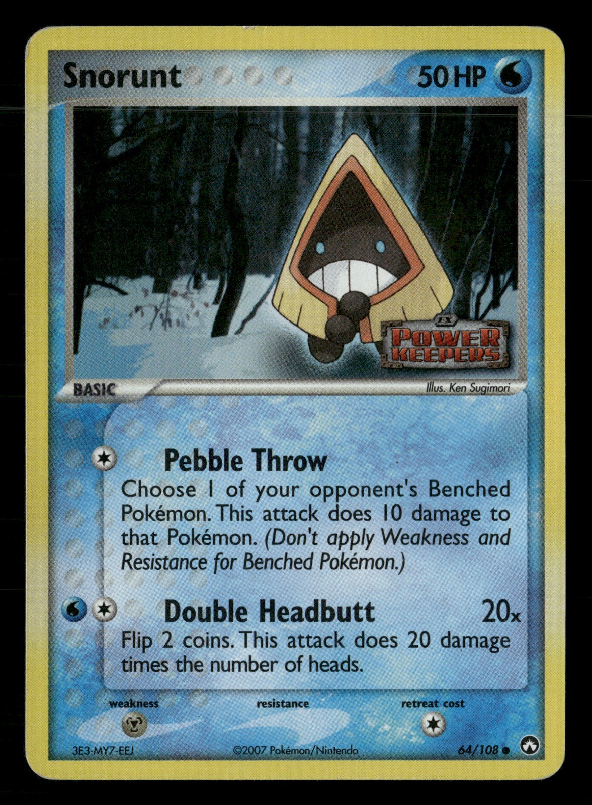 Snorunt Reverse Holo Power Keepers 64/108 HP Pokémon TCG