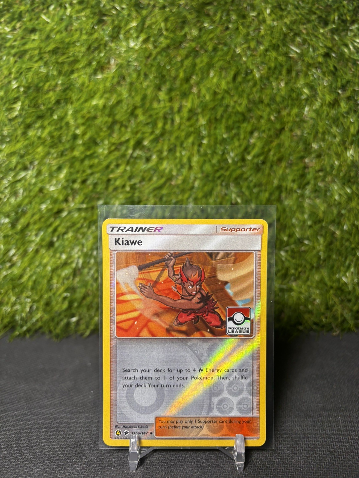 Kiawe – (Pokemon League) 116a/147 Reverse Holo Promo League & Championship Card