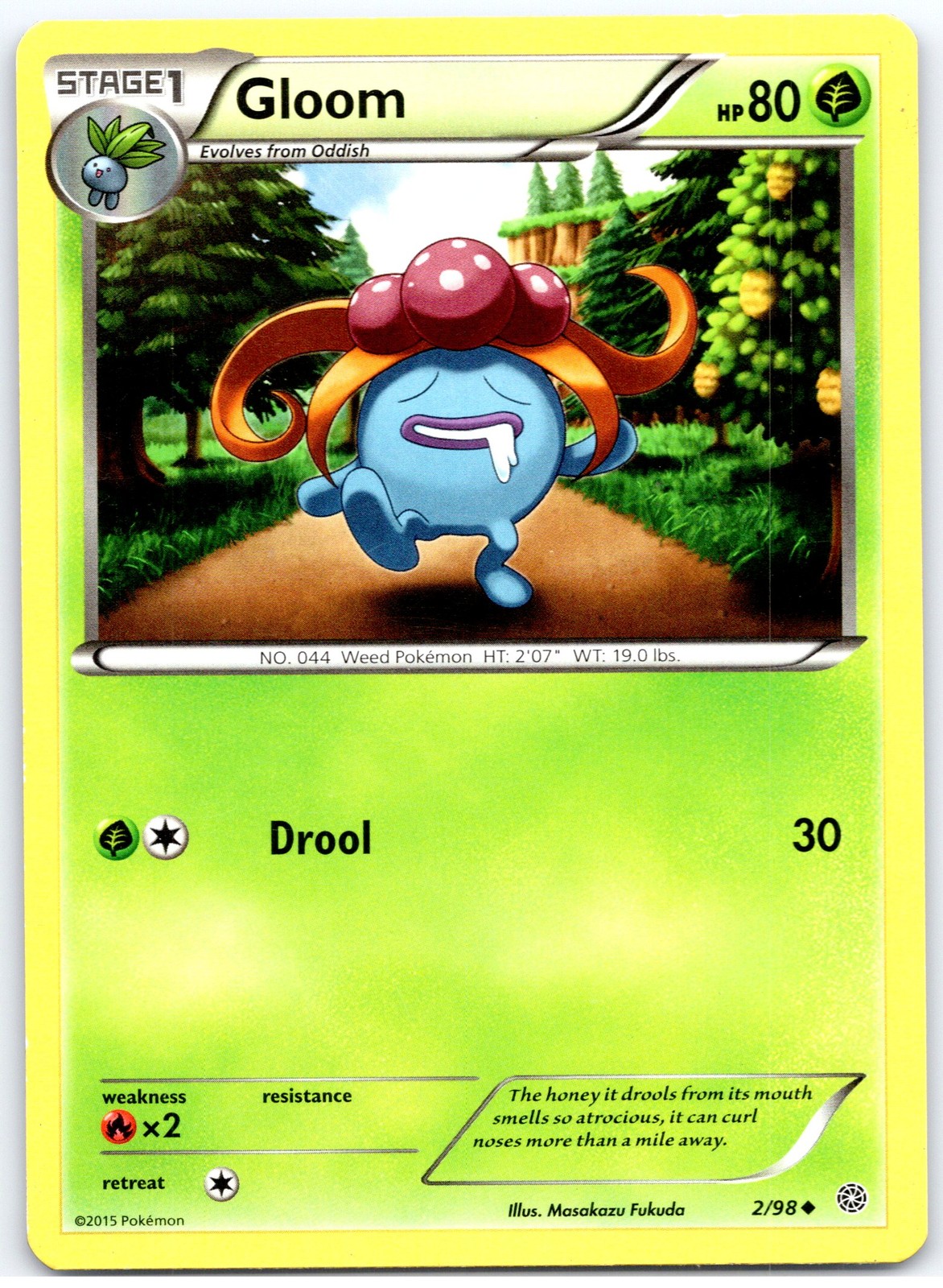 2015 Pokémon Gloom #2/98 Uncommon A1 03 08