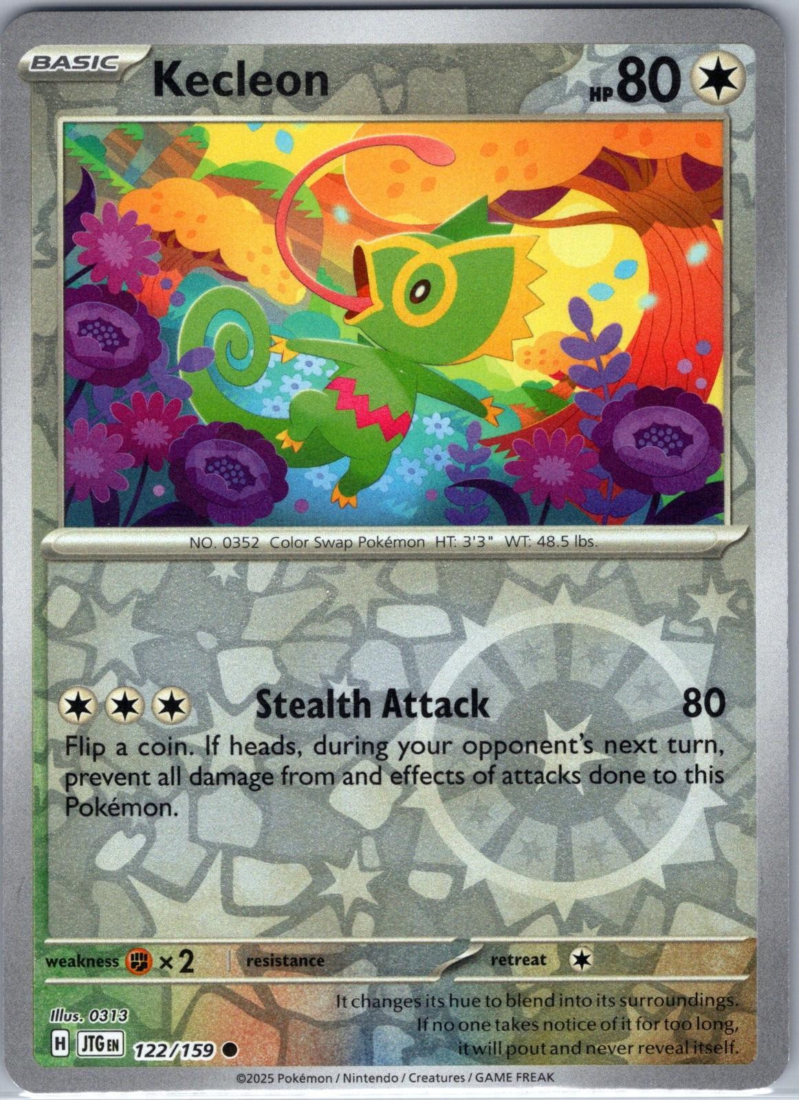 Kecleon 122/159 Common Journey Together Pokemon Reverse Holo Near Mint