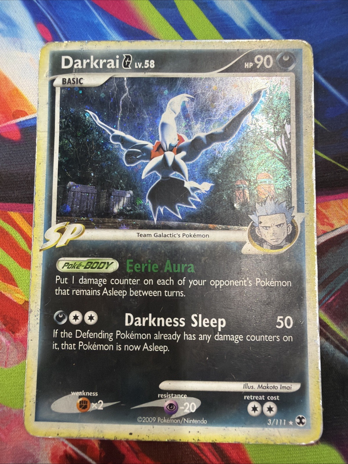 Darkrai G 3/111 Rising Rivals Holo 15 + YEARS OLD! MAKOTO IMAI ART