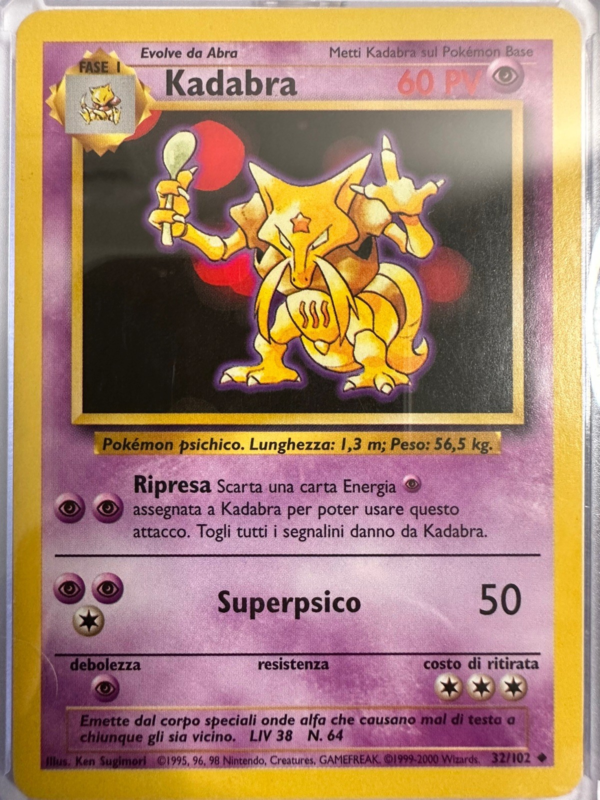 1999 Kadabra | 032/102 | Base Set | Italian Card 🇮🇹