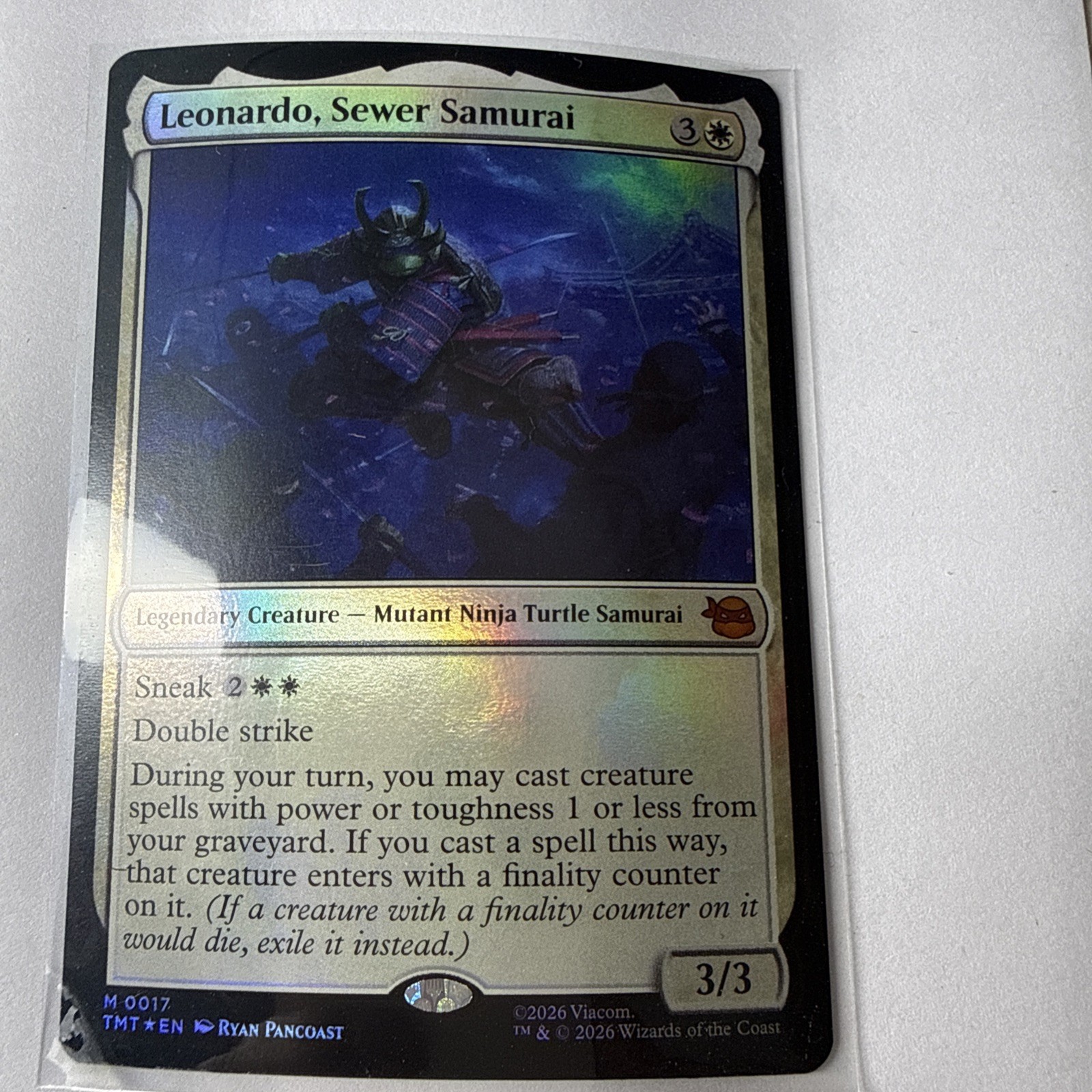 Leonardo, Sewer Samurai #17 (Foil) (NM) TMT Magic MTG