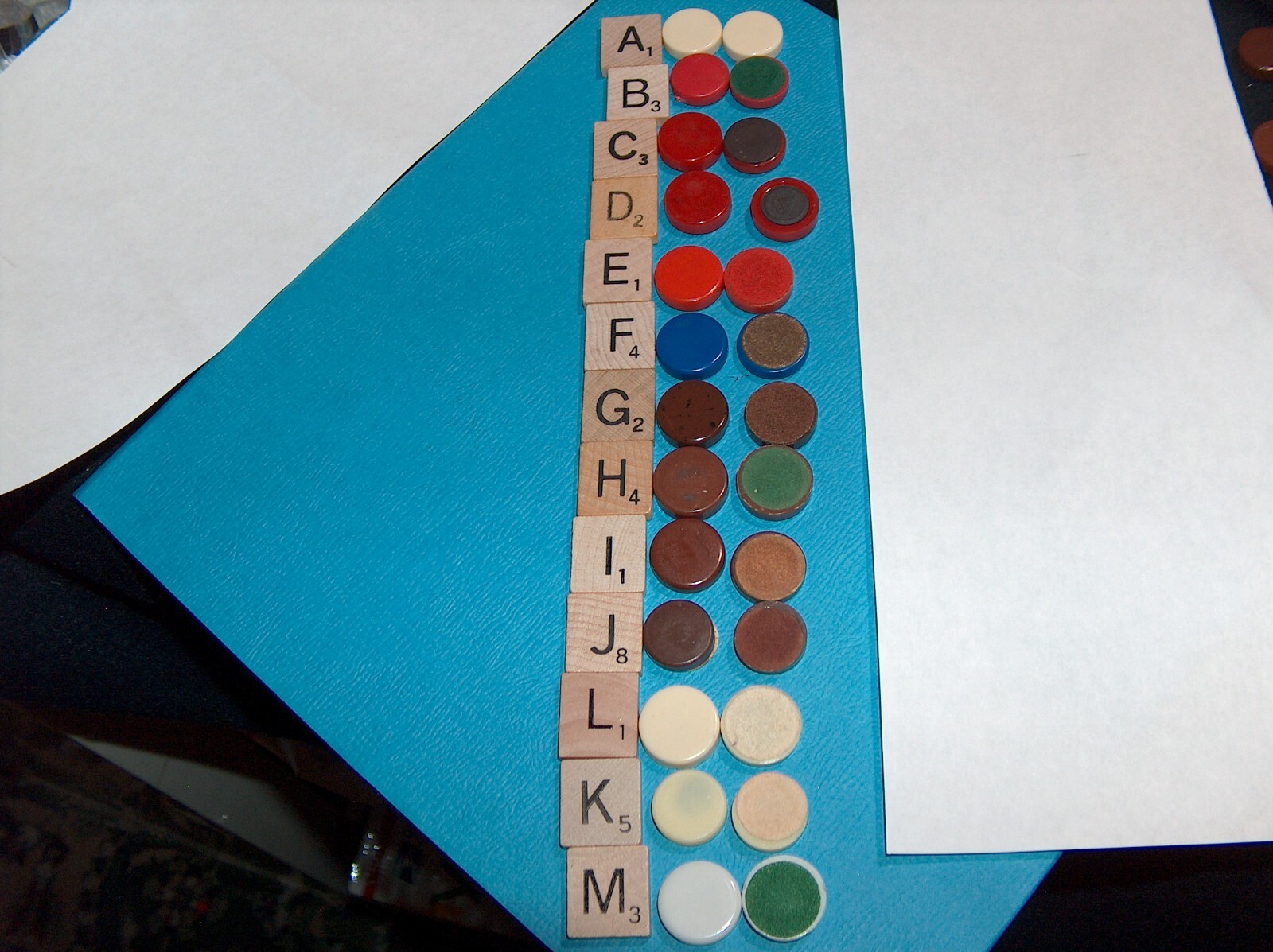 Magnetic Backgammon Replacement Pieces 3/4″ Brown Cream White Orange Blue Green