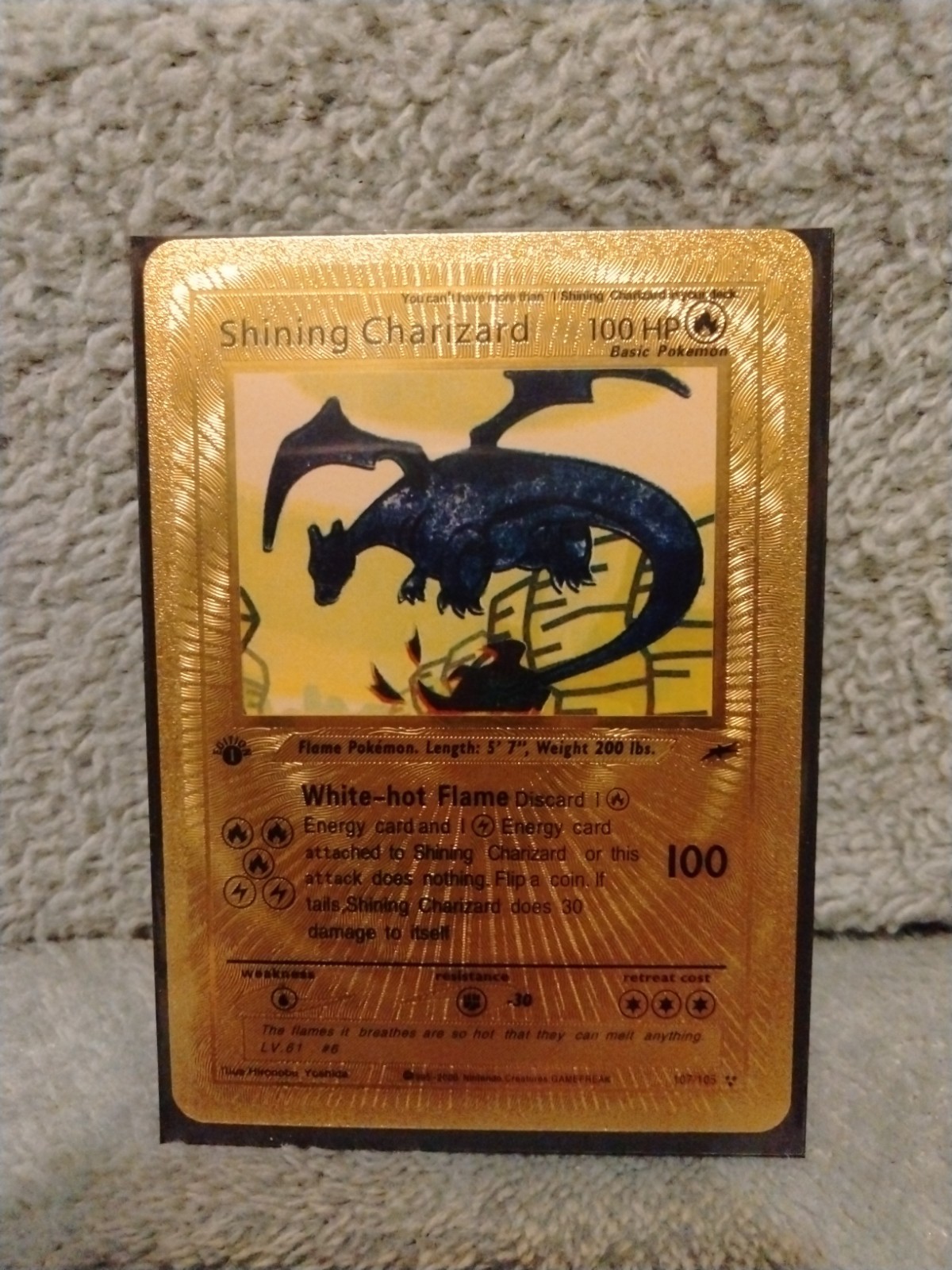 Pokémon TCG Shining Charizard 107/105 Neo Destiny Secret Rare Holo 100HP EN