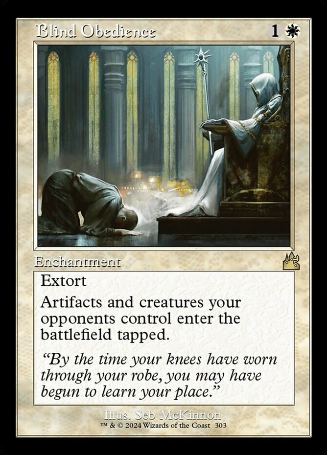 1x Blind Obedience – Retro Frame MTG – Ravnica Remastered – NM-Mint