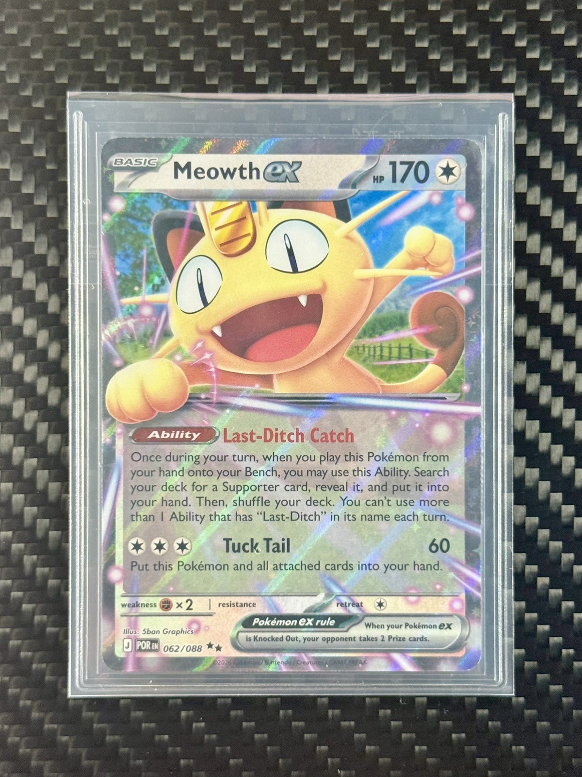 Meowth ex 062/088 Me03: Perfect Order Holo