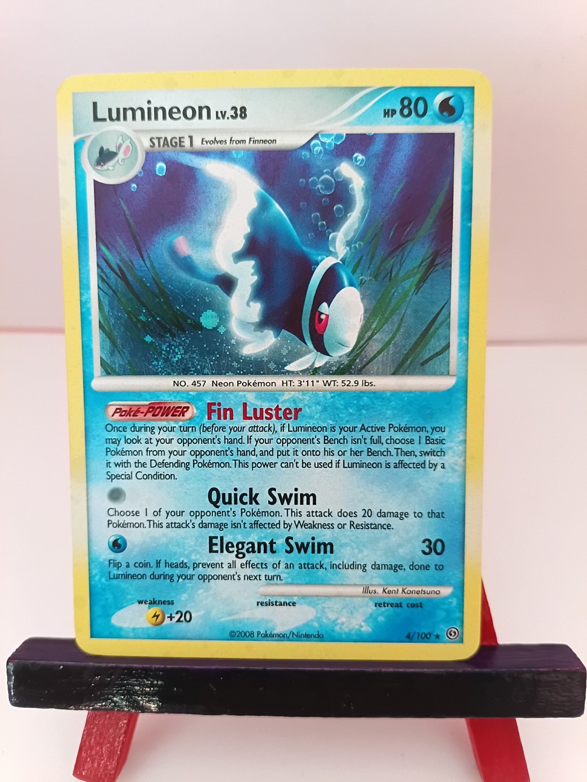 Pokémon TCG Lumineon Holo Card 4/100 Stormfront NM ( Vintage 2008) Rare