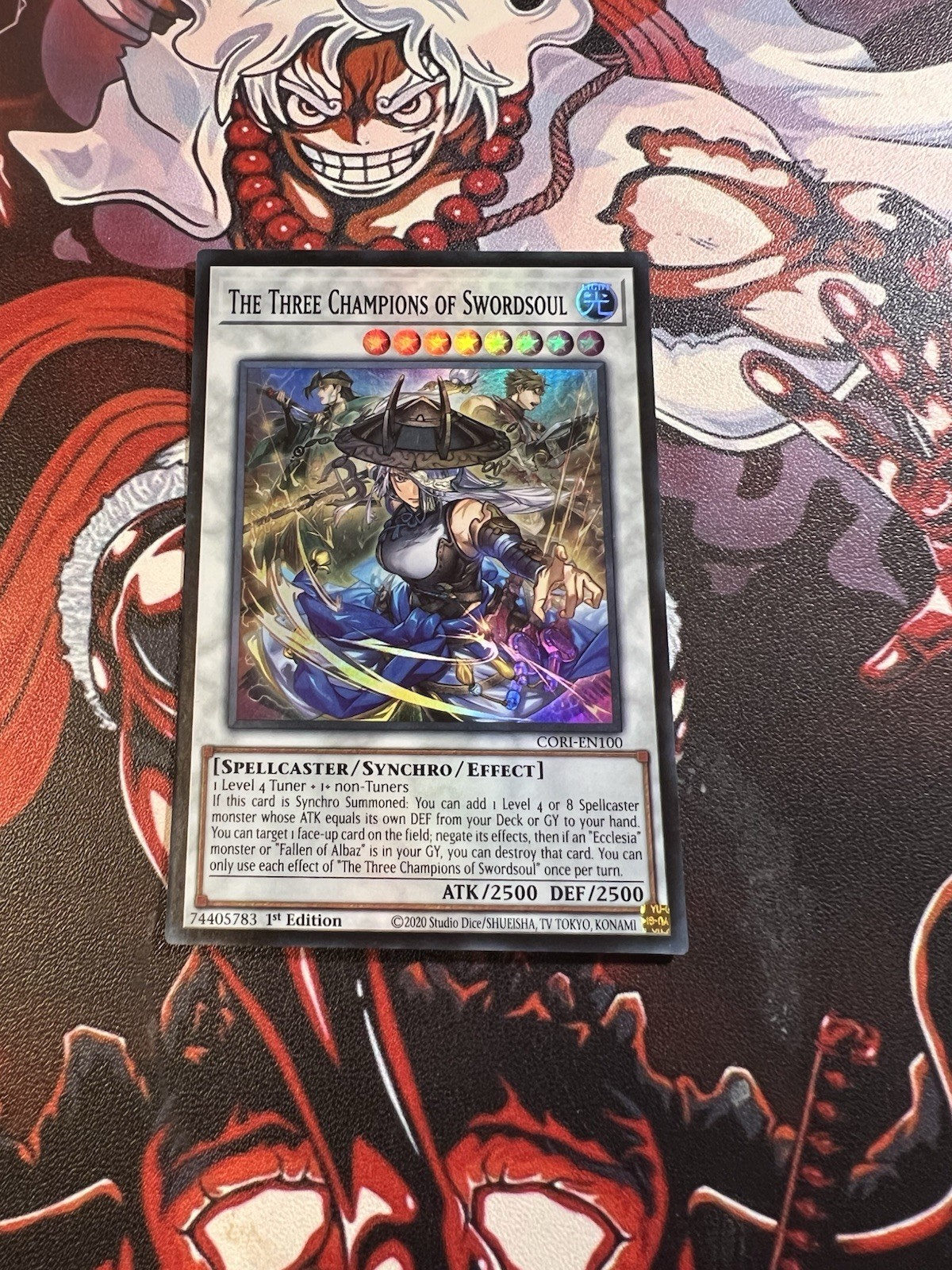 YuGiOh! – The Three Champions Of Swordsoul CORI-EN100 Super Rare 1st Edition NM