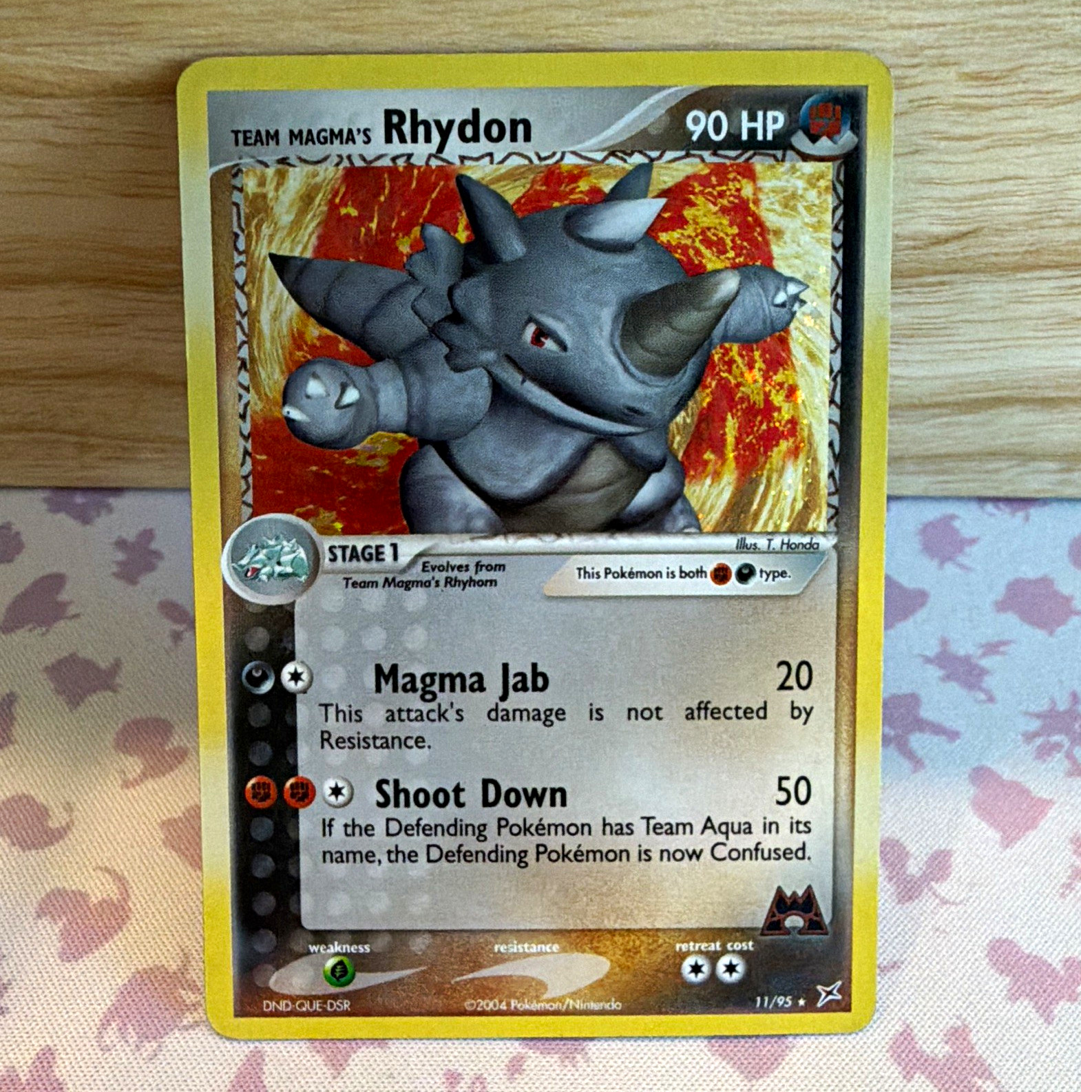 Nintendo Team Magma’s Rhydon 11/95 EX Magma vs Aqua Holo Rare Eng 90 HP