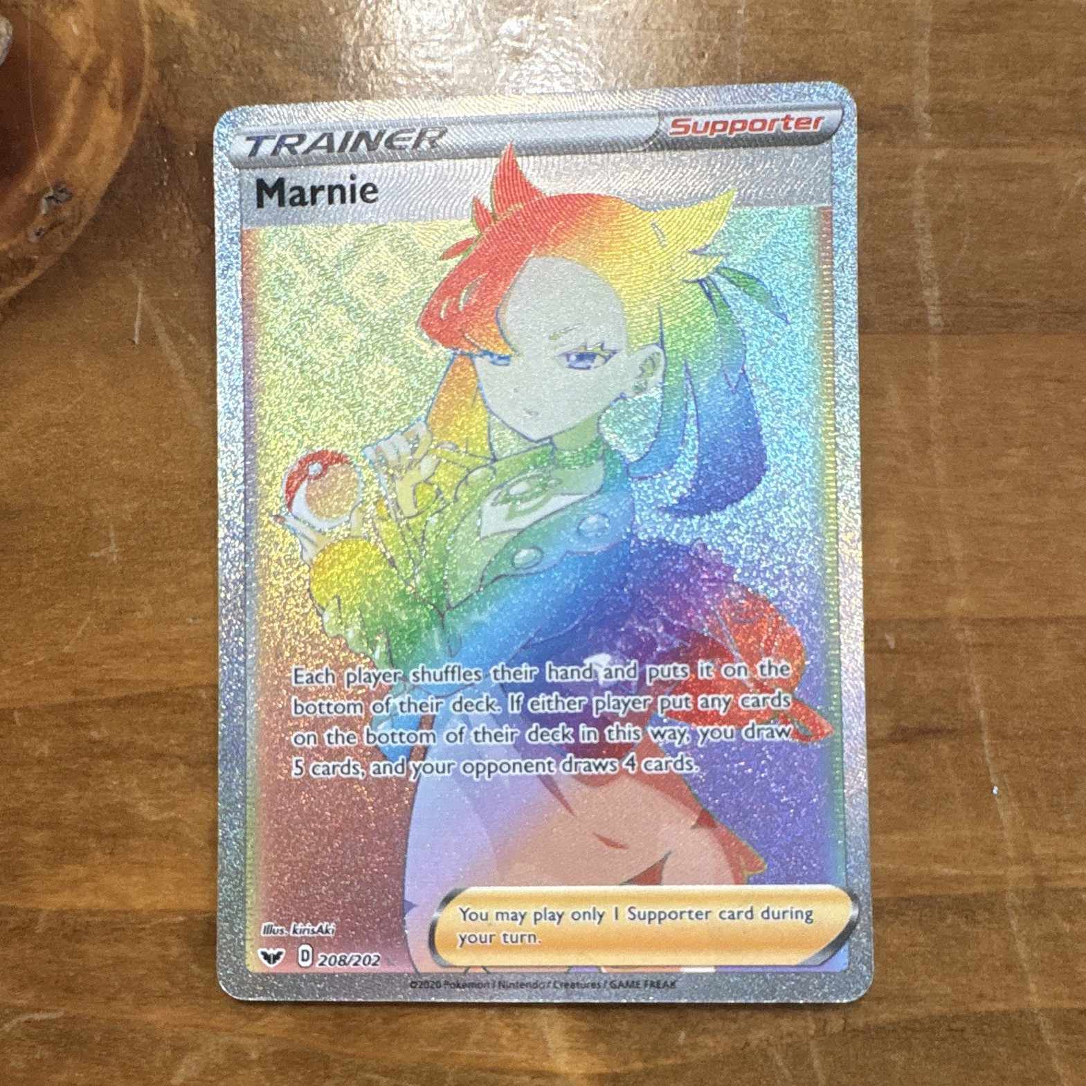 The Pokémon Company Marnie 208/202 Sword & Shield Secret Rare Holo ENG