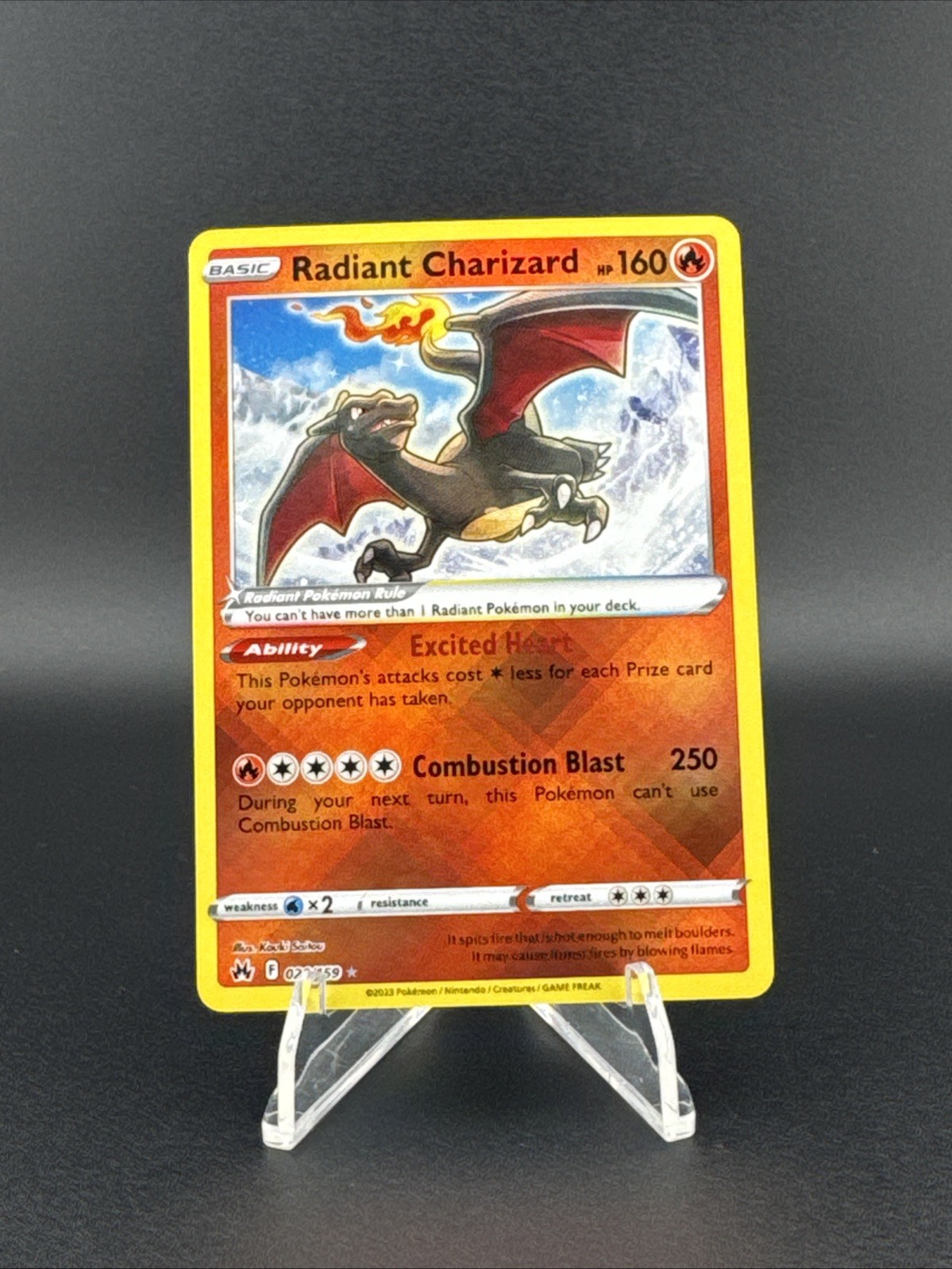 Radiant Charizard 020/159 Crown Zenith Radiant Rare Holo 160 HP EN