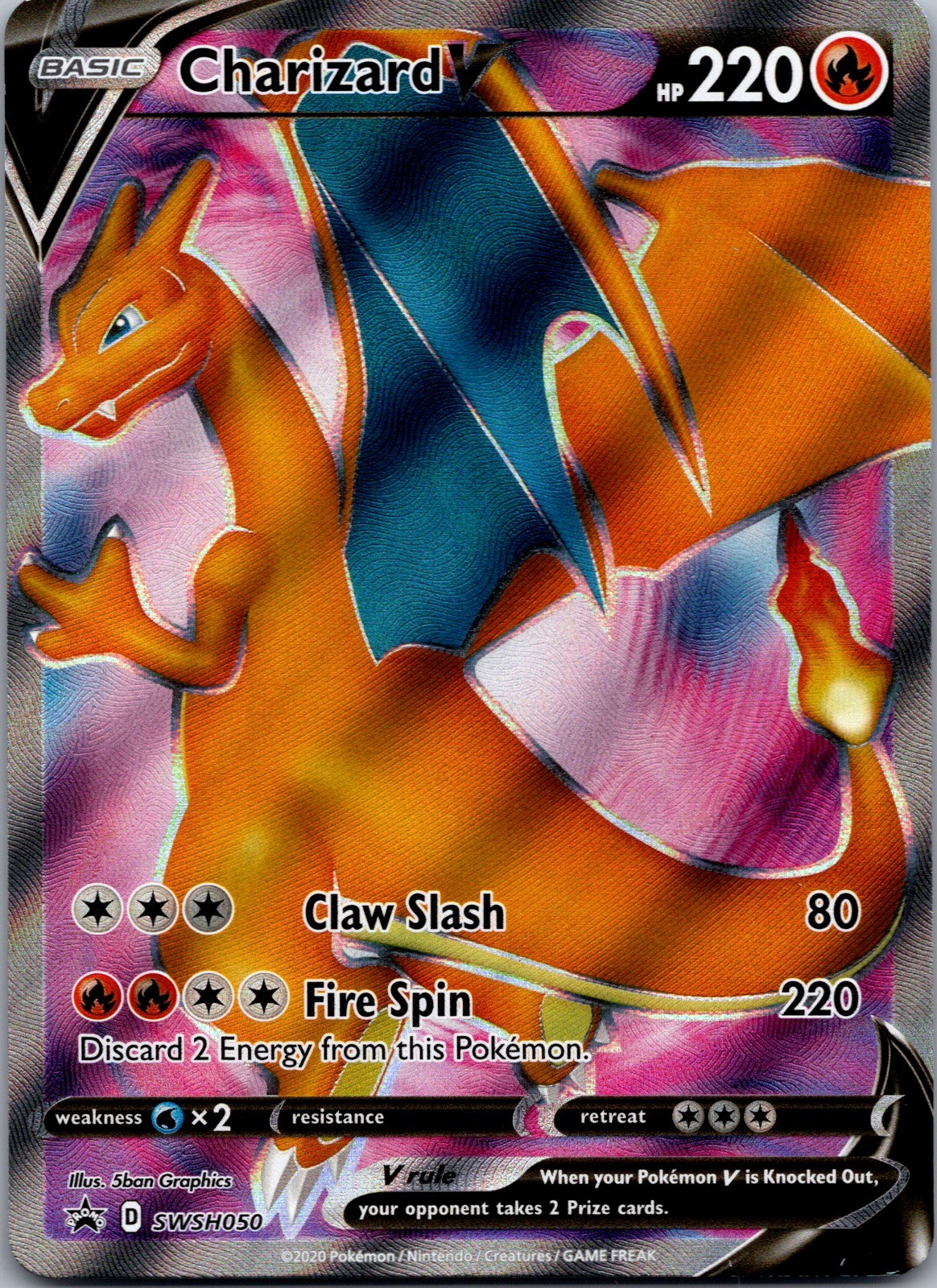 Charizard V Promo SWSD SWSH: Sword & Shield Promo Cards SWSH050 NM 5ban Graphics