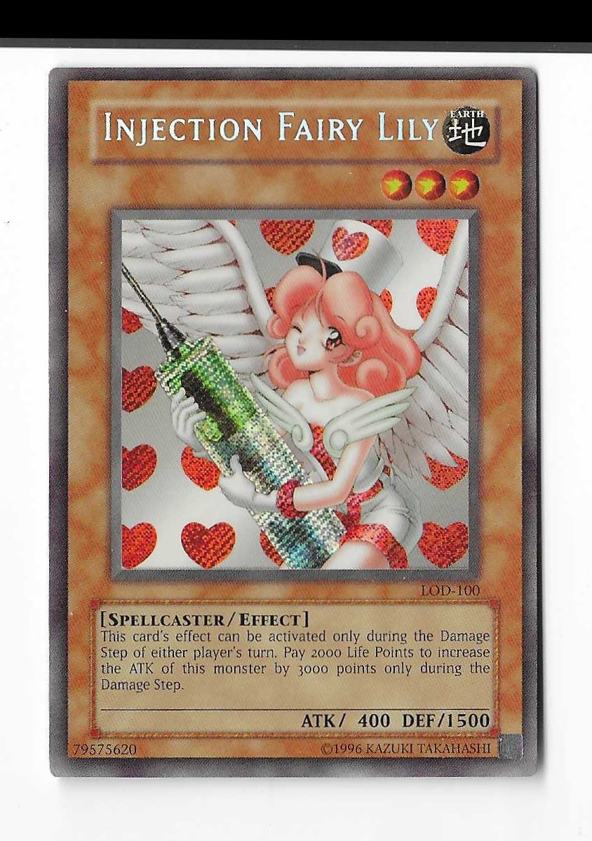 Yugioh Injection Fairy Lily LOD-100 Legacy of Darkness Secret Rare