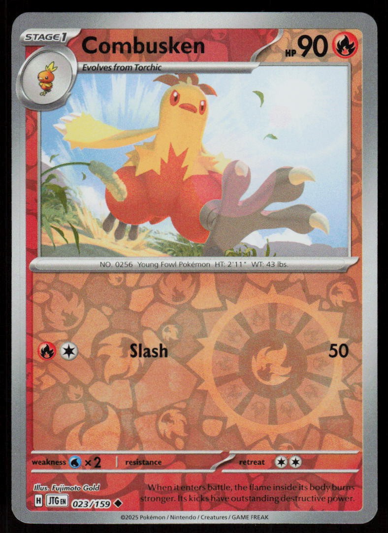 Combusken 023/159 Uncommon Journey Together Pokemon Reverse Holo Near Mint