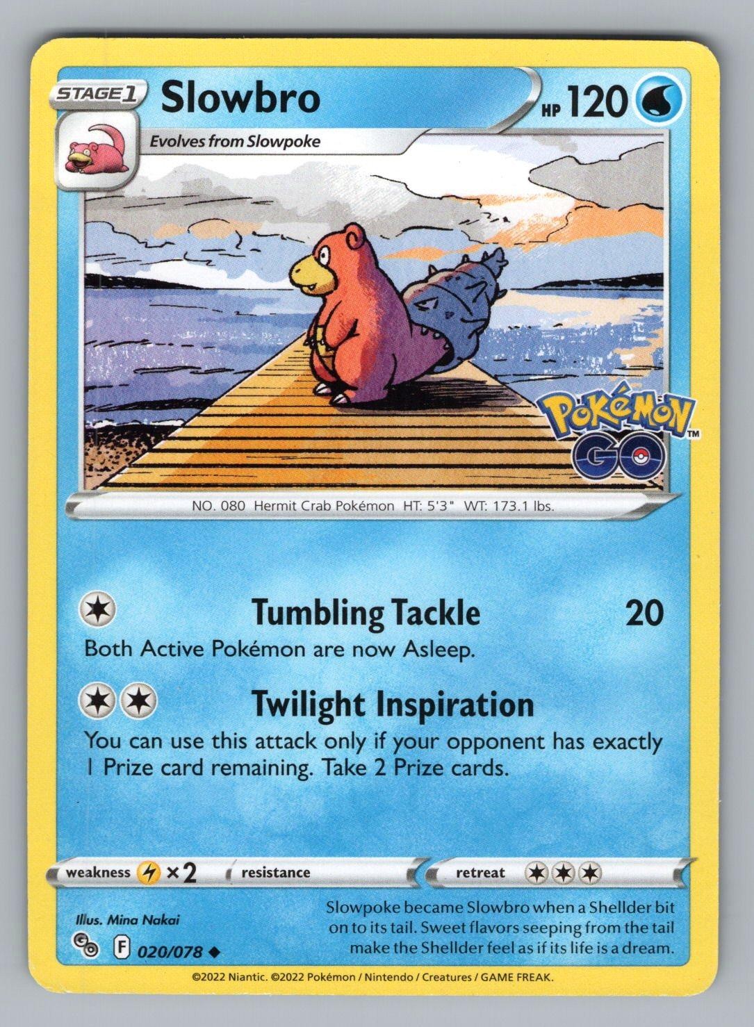 SLOWBRO 020 UC POKEMON NM PGO MINA NAKAI!*