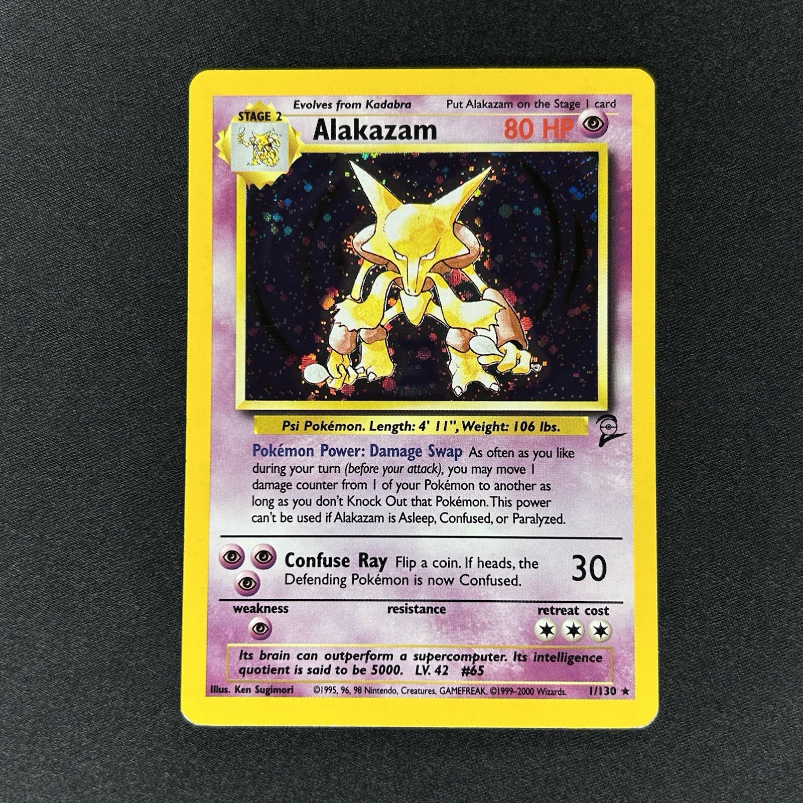 Alakazam 1/130 Base Set 2 Pokemon