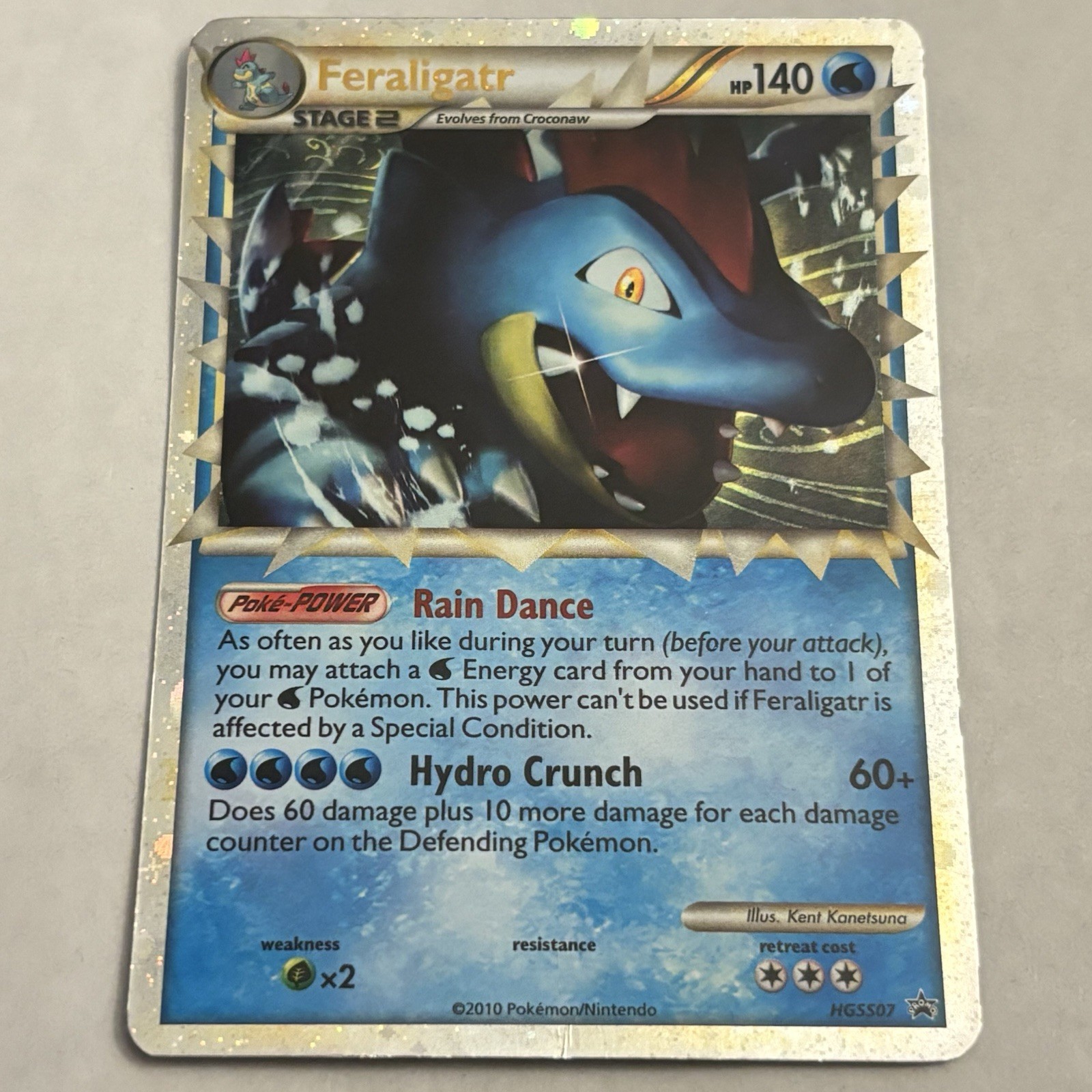 Feraligatr (Prime) – HGSS07 Holo – Pokemon TCG Heartgold Soulsilver Promo – PICS