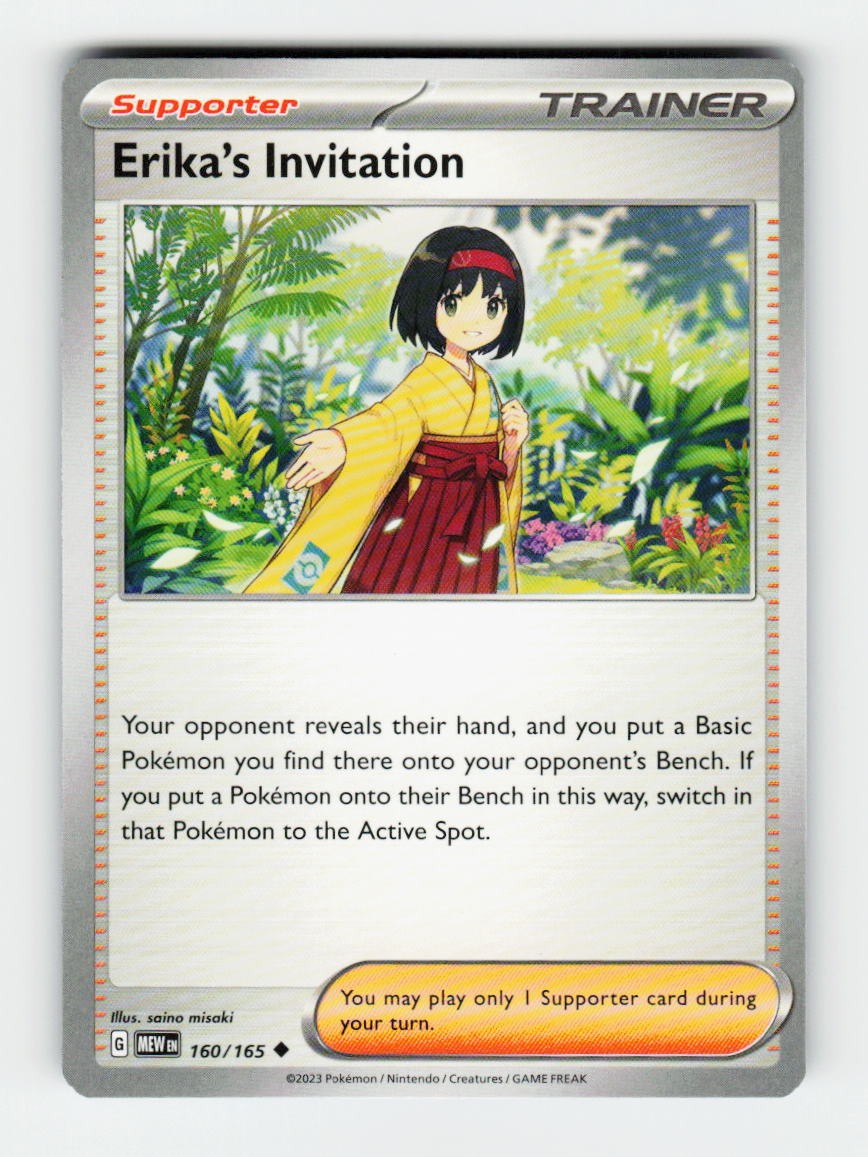 Erika’s Invitation – 160/165 SV: Scarlet & Violet 151 160/165 Pokemon Uncommo…