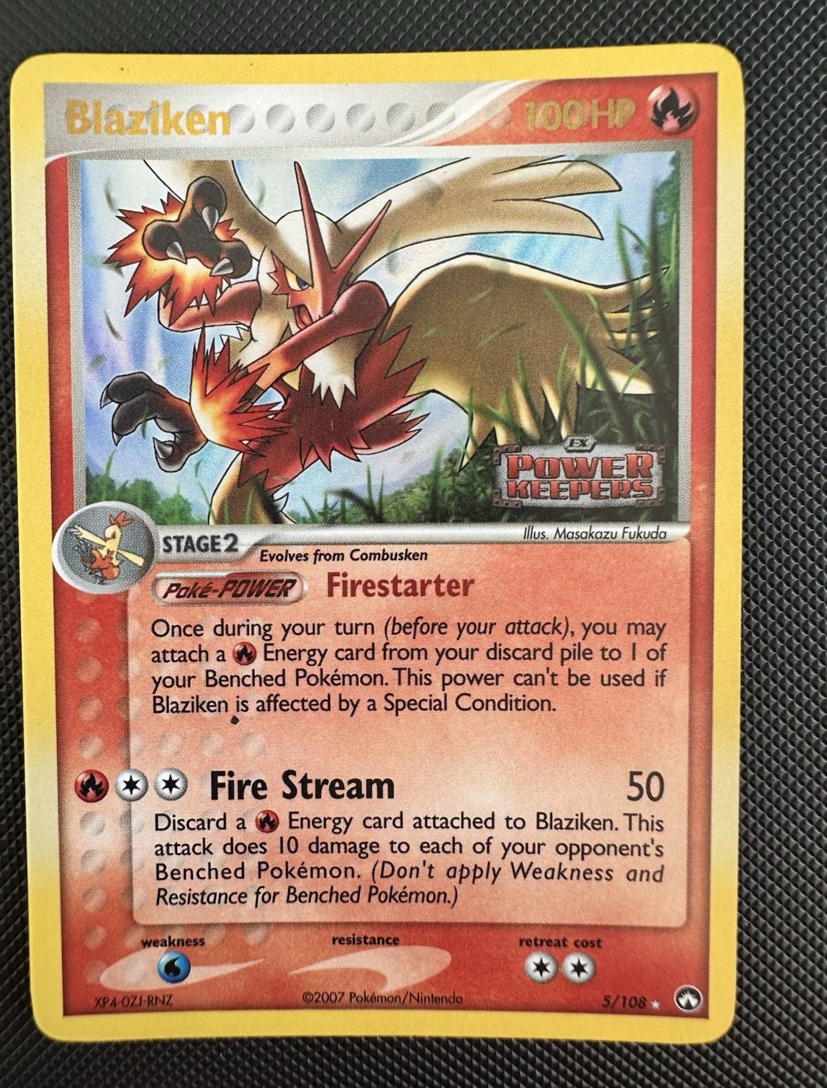 Pokemon TCG Blaziken 5/108 Holo EX Power Keepers Reverse Holo Stamped NM-/LP+