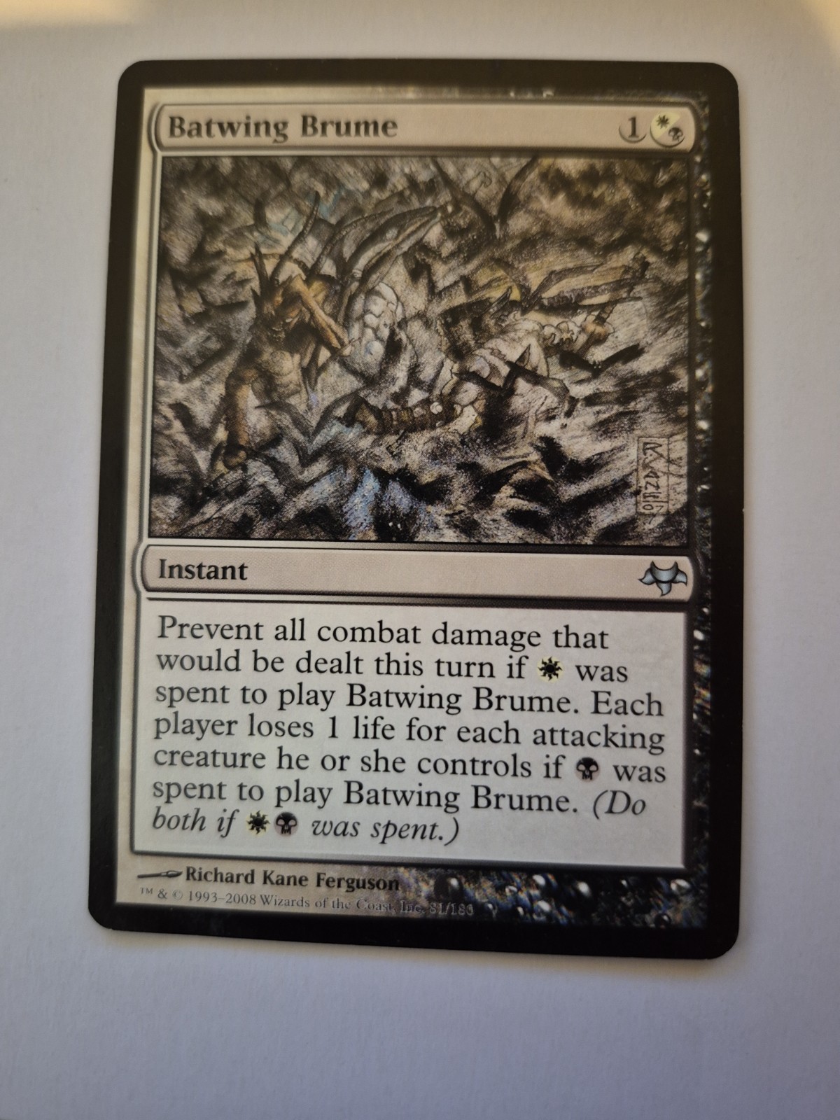 1x MTG Batwing Brume, Eventide, English HP x1