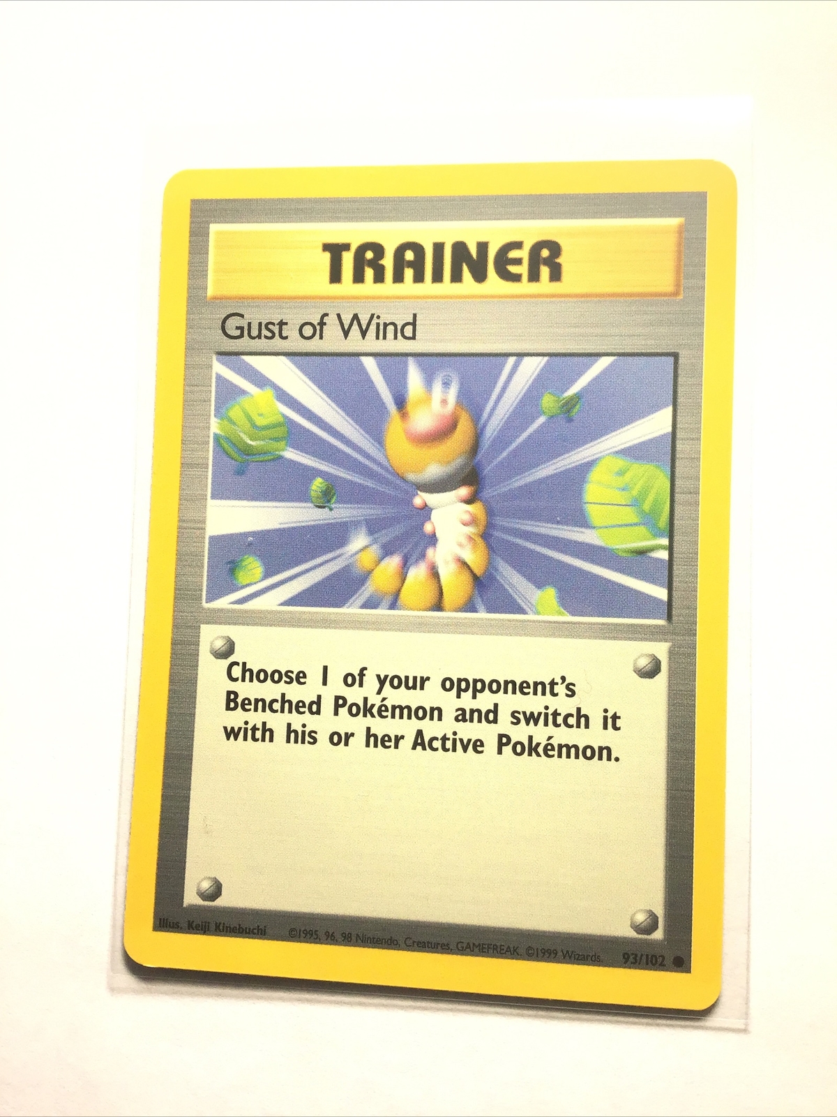 GUST OF WIND – Base Set – 93/102 – Common – Pokemon Card – NM