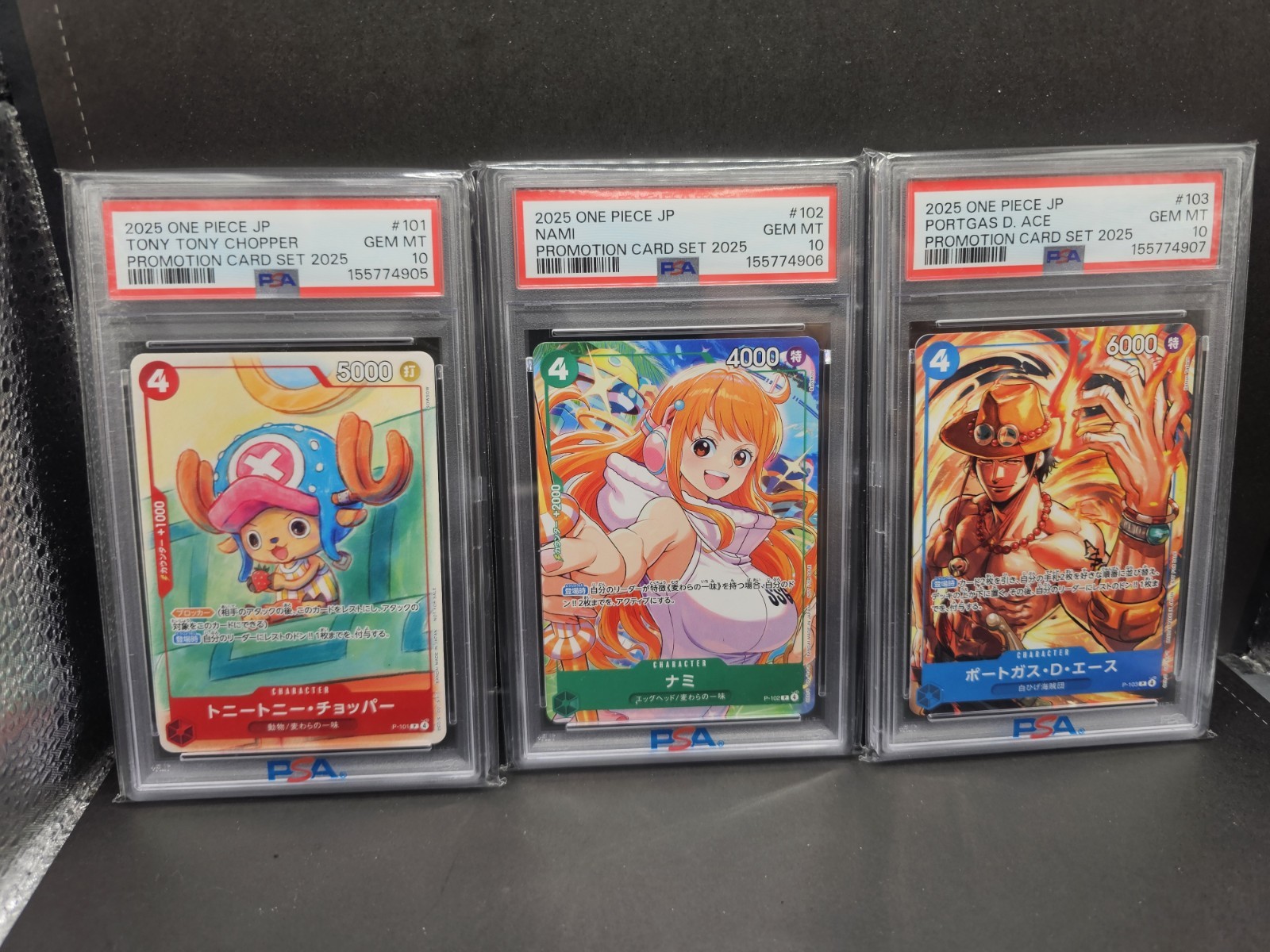 PSA 10 SEQUENTIAL SET McDonald’s Promos One Piece Japanese Luffy Nami Chopper