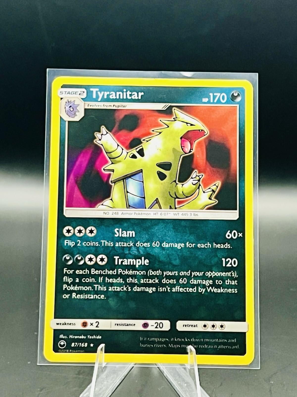 Tyranitar 87/168 Holo Rare Celestial Storm Pokemon Holo Near Mint