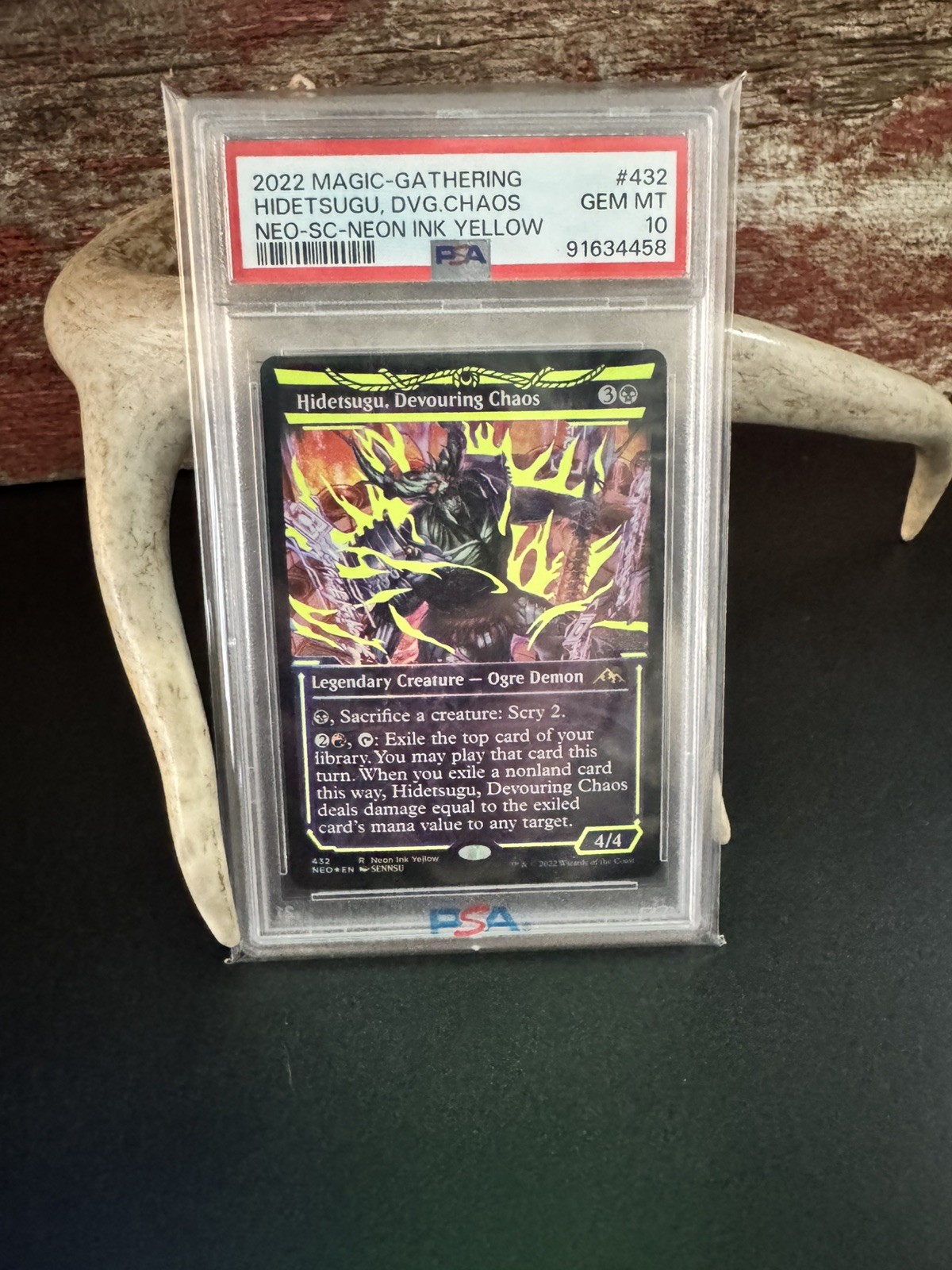 2022 MTG KAMIGAWA: NEON DYNASTY #430 HIDETSUGU, DEVOURING CHAOS PSA 10