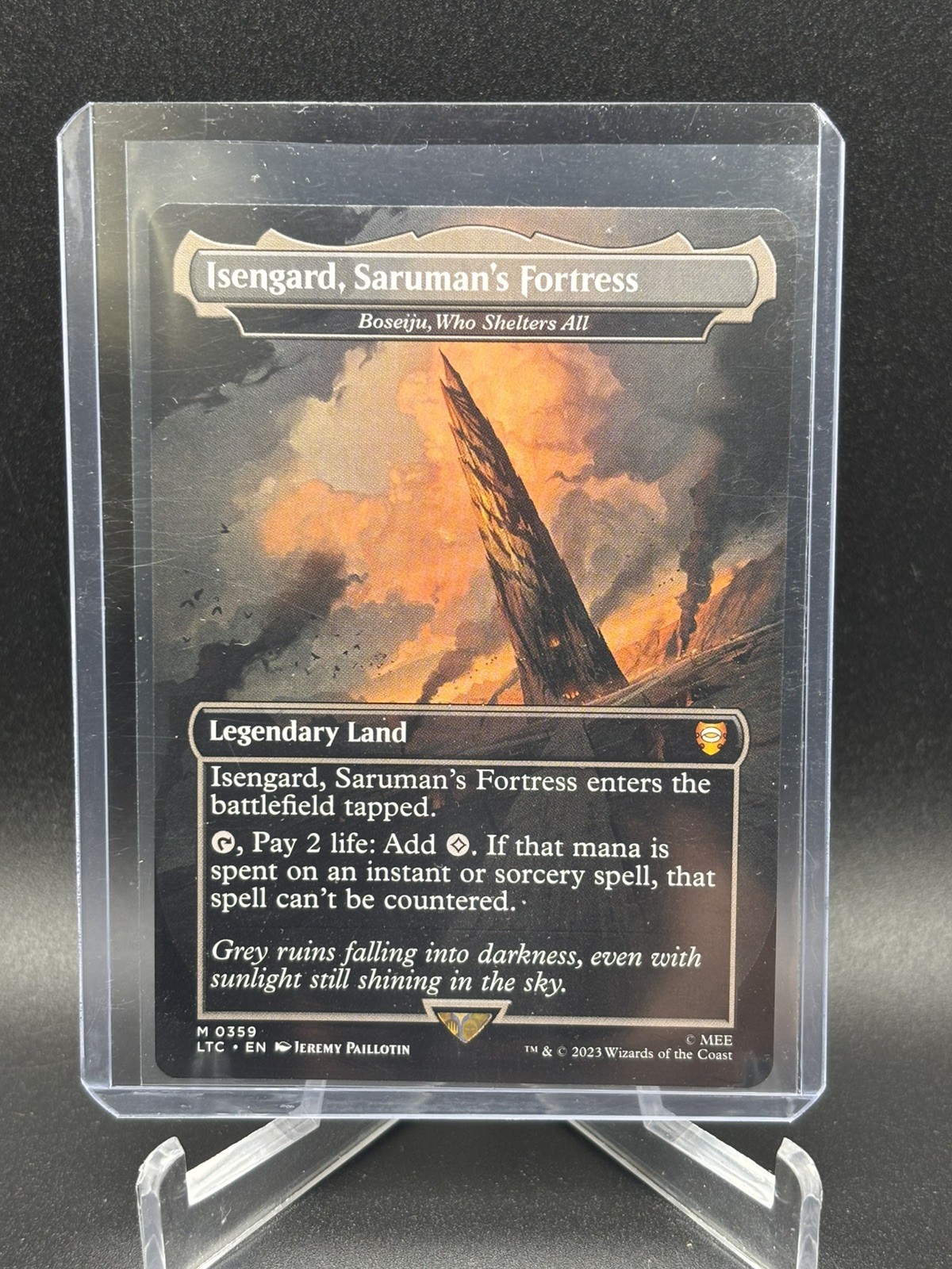 MTG – Isengard Saruman’s Fortress – Lord of the Rings Non Foil Rare Boarderless