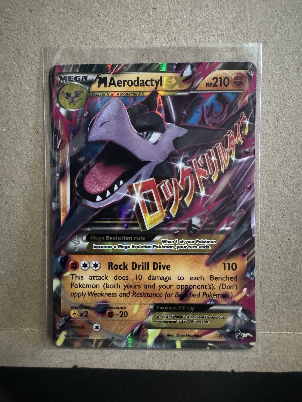 M Aerodactyl EX XY98 XY Black Star Promos Full Art Holo Promo