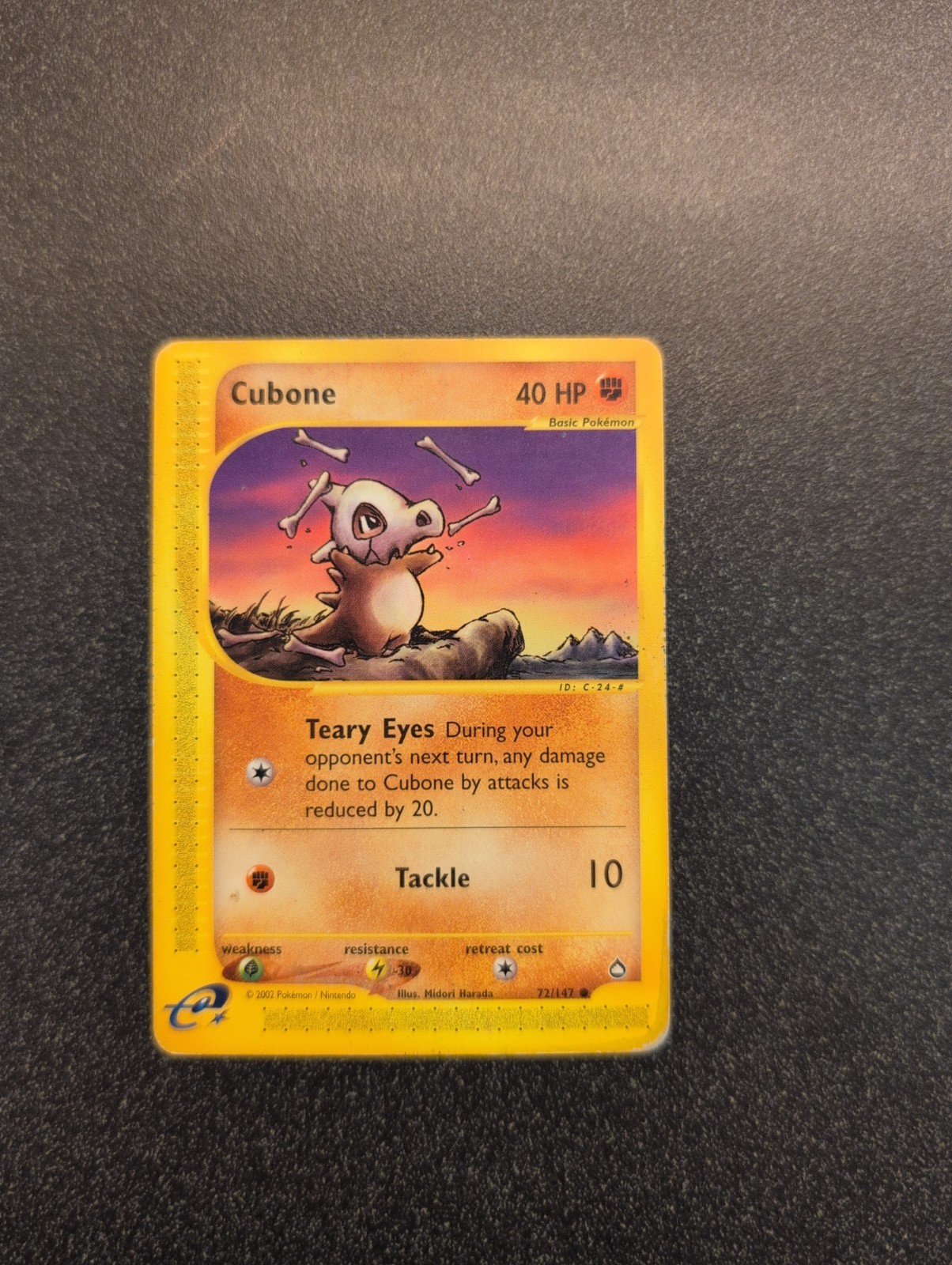 Pokémon TCG Aquapolis Cubone Card Regular, Common, 72/147