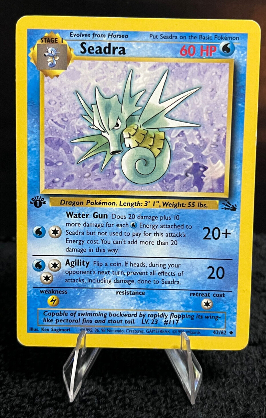 Seadra 42/62 Fossil First Edition Regular LP – Pokemon Card