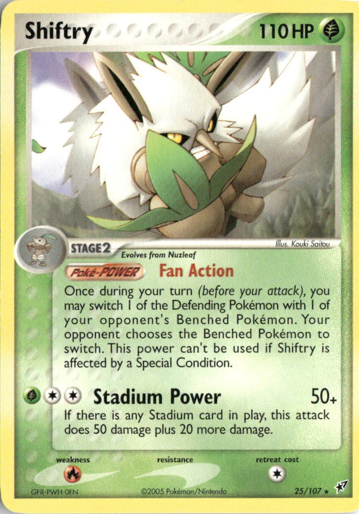 Pokemon Shiftry Rare Deoxys 2005 25/107 LP