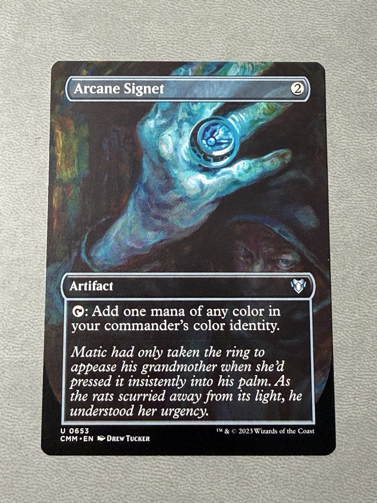 Arcane Signet Borderless CMM 653 Commander Masters -Non Foil NM