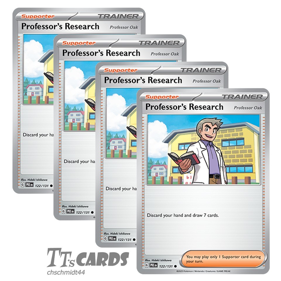 Professor’s Research – Oak 122/131 x4 Playset 4x – SV Prismatic Evolutions PRE