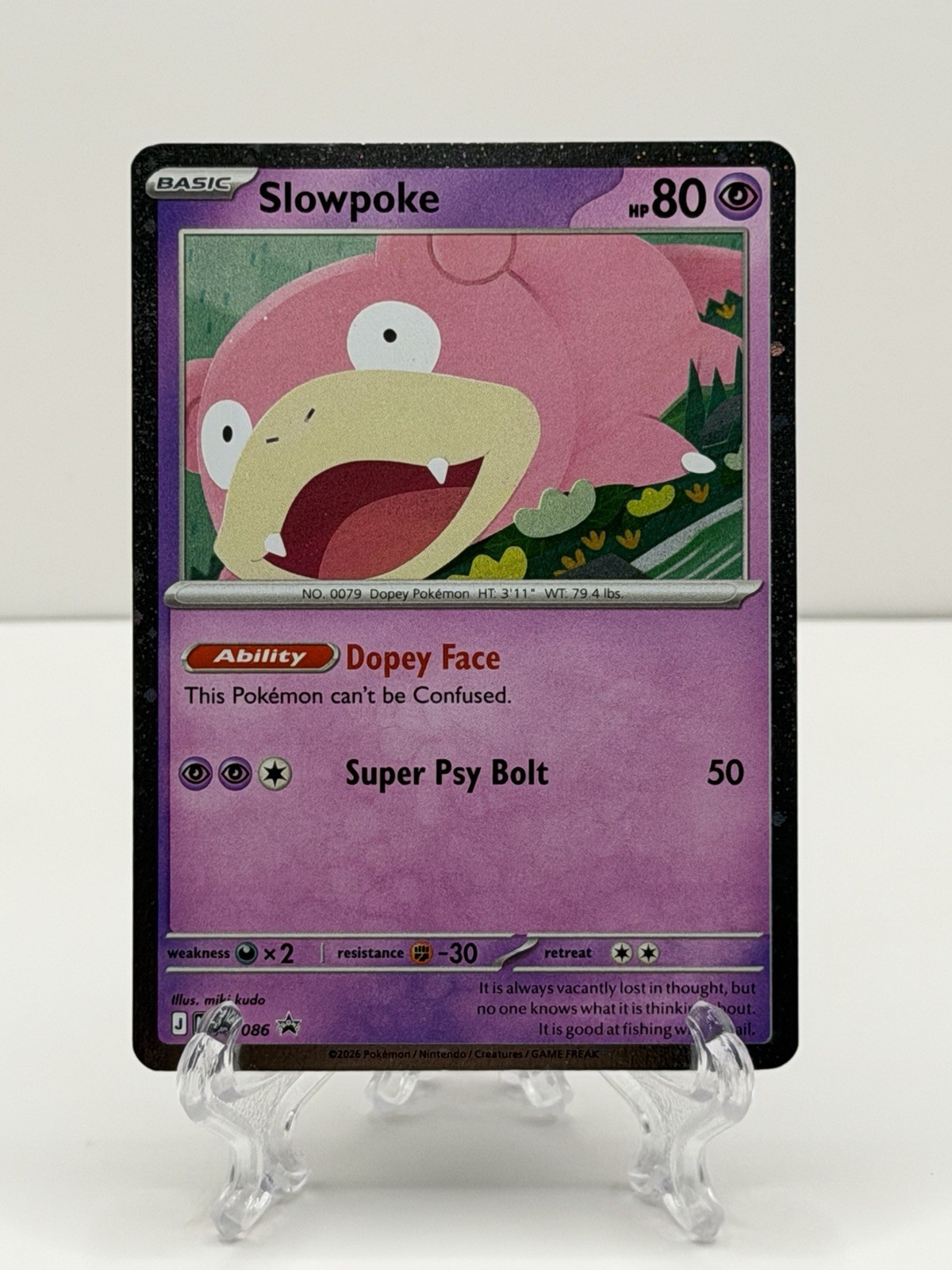 🔥Pokémon TCG-Slowpoke-086 (Cosmos Holo) 086 Me: Mega Evolution Promo-M/NM!🔥