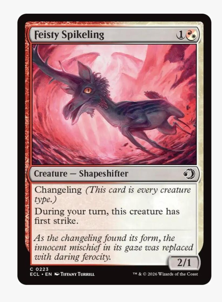 Feisty Spikeling (PLAYSET X4) MTG ECL Lorwyn Eclipsed | Shapeshifter Changeling