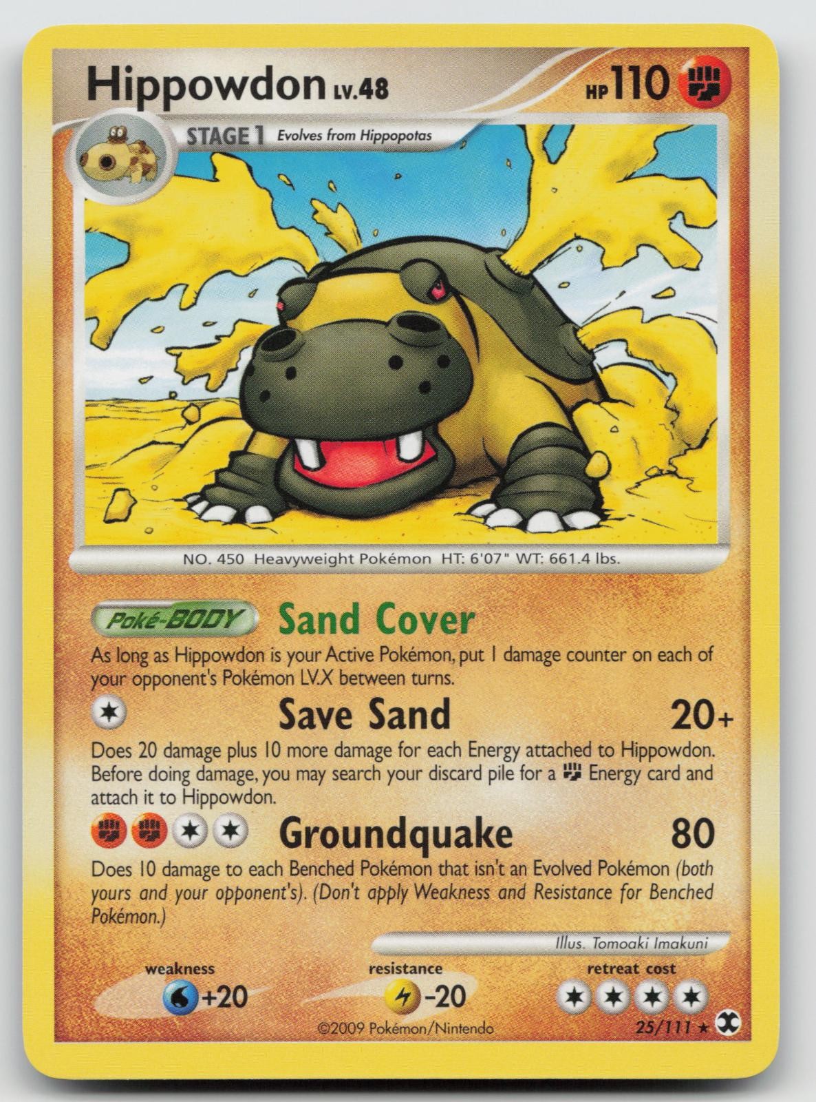 Hippowdon 25/111 Rising Rivals Pokemon Tomoaki Imakuni NM