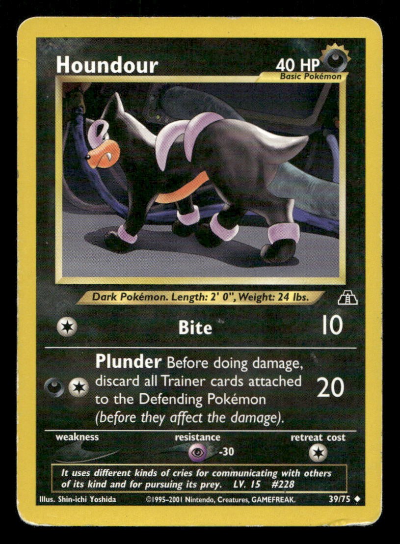 Houndour 39/75 Neo Discovery Unlimited HP/DMG Pokemon