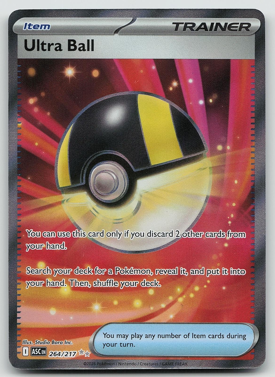 Pokemon Ultra Ball 264/217 Ascended Heroes Ultra Rare Holo NM