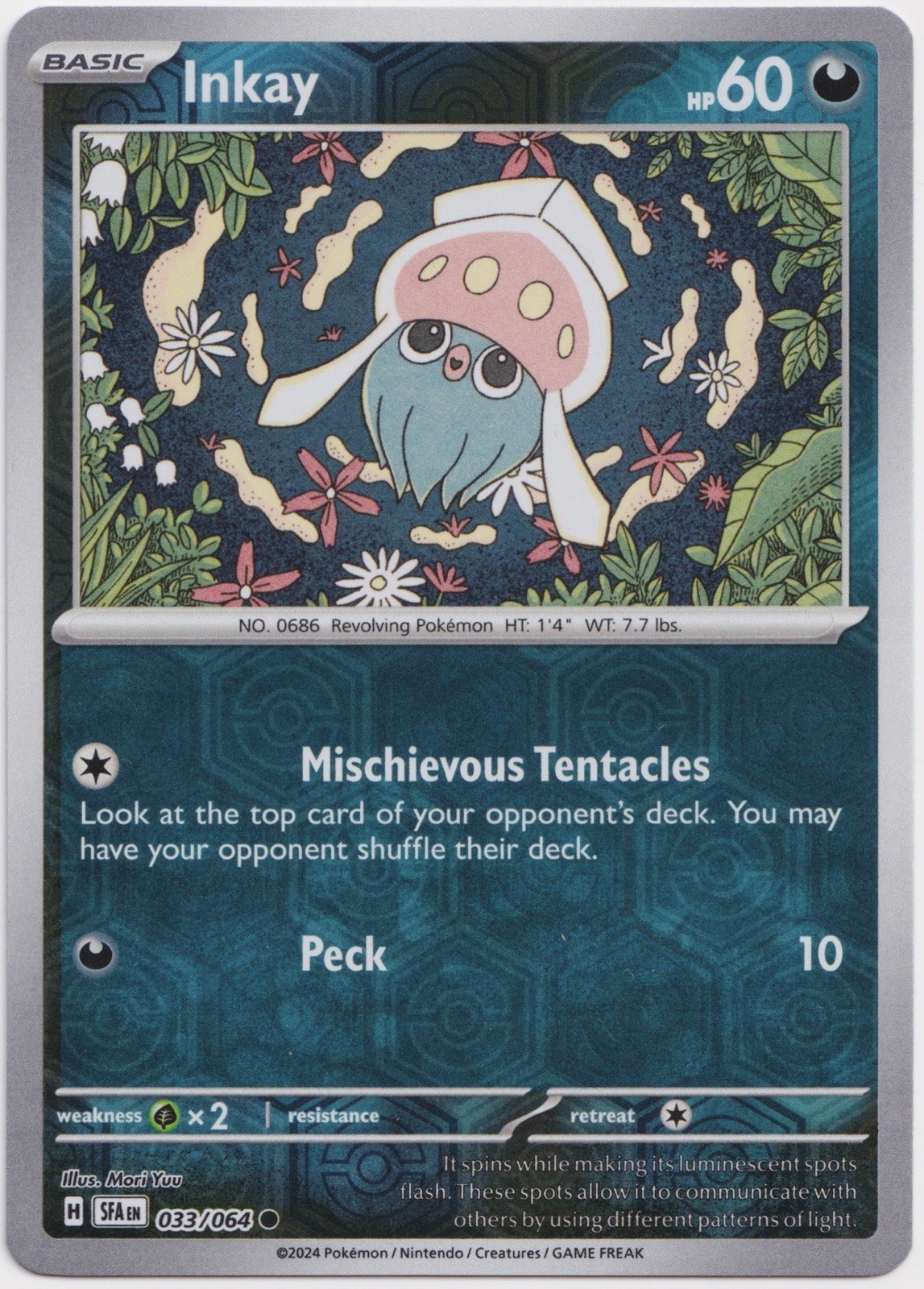 Inkay – 033/064 – Reverse Holo – Shrouded Fable – NM/M