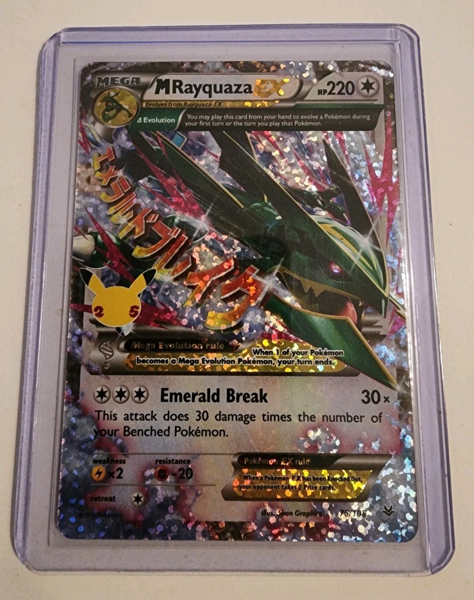 M Rayquaza EX 76/108 Celebrations Classic Collection Holo English Mega 220 HP
