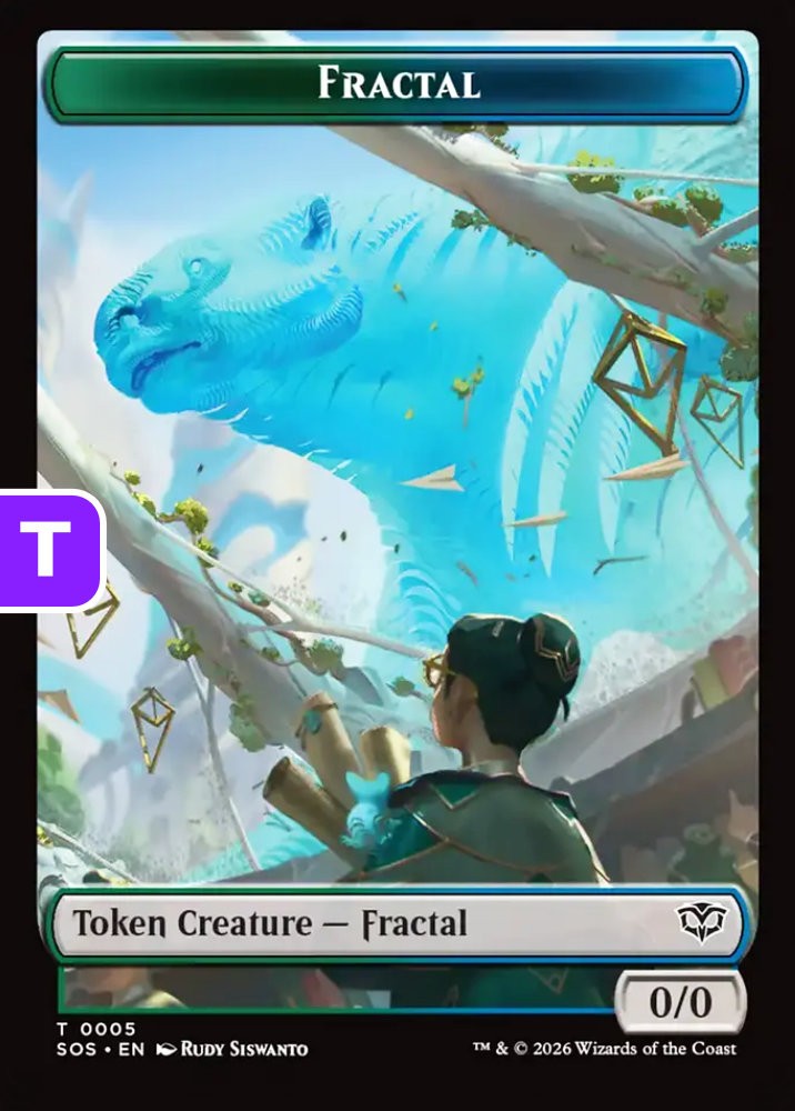 MTG Fractal/Pest Strixhaven Token Token Creature Fractal/Pest NM