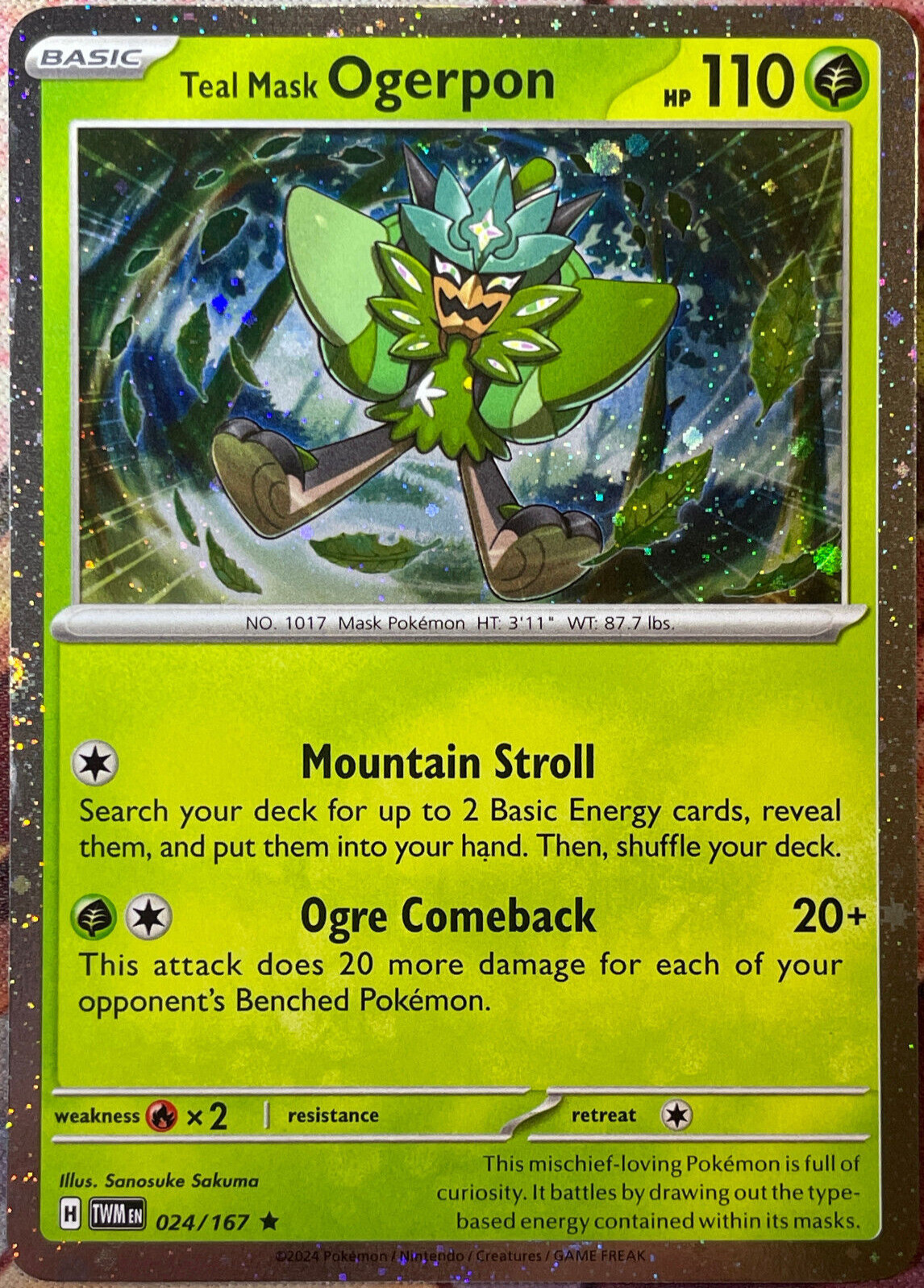 Pokemon – Teal Mask Ogerpon Cosmos – Holo Rare – 024/167 – Holo – PROMO – NM/M